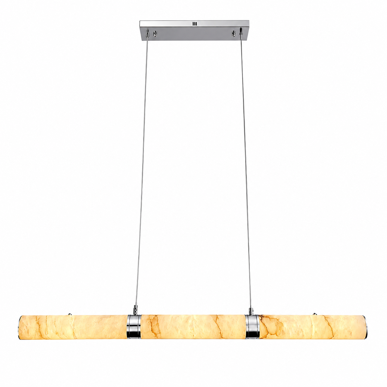 Refined modern aesthetic of the Avora Marble Chandelier in a contemporary setting.