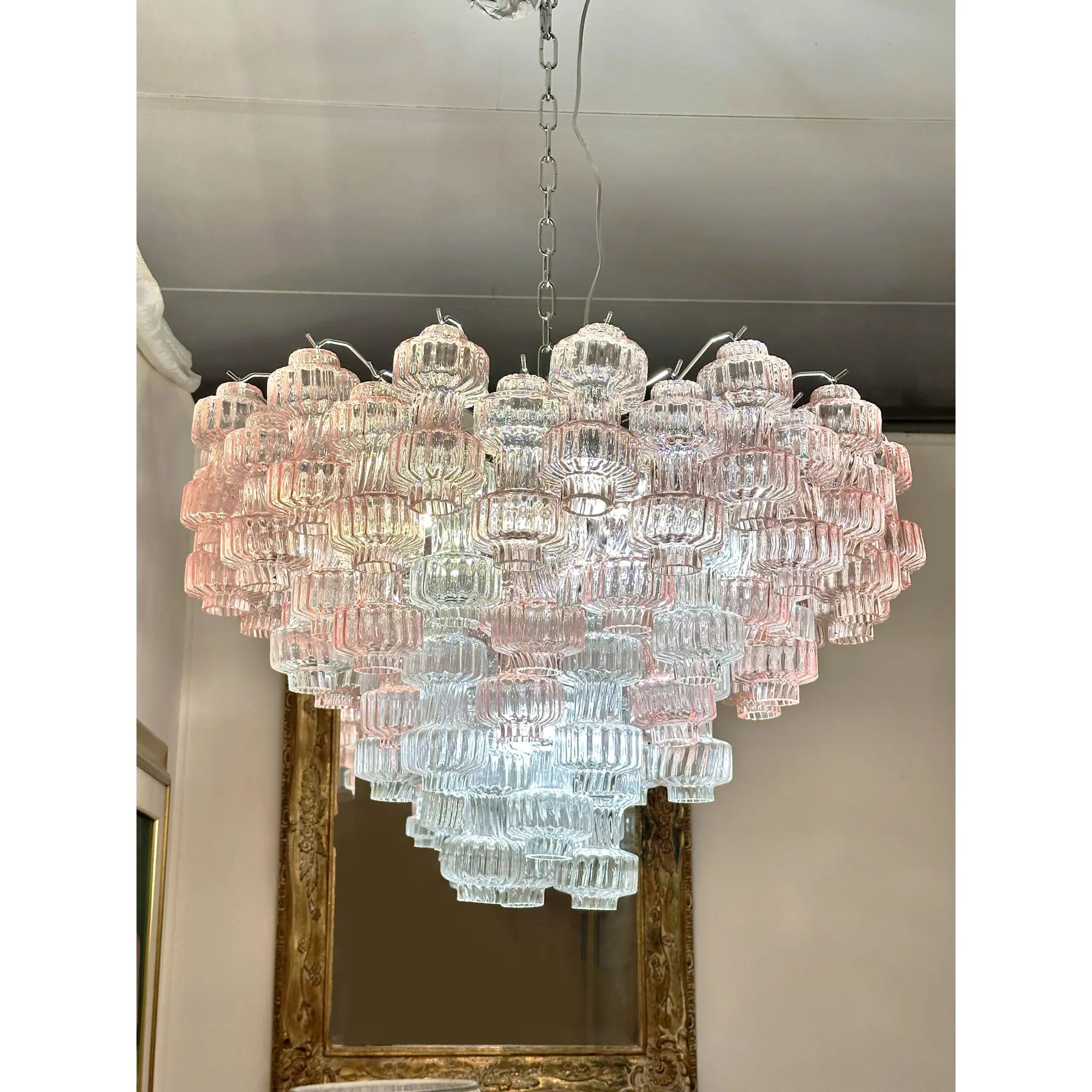 VORELLI Daria Tronchi Murano Glass Circular Chandelier - Tronchi Murano Glass image 4
