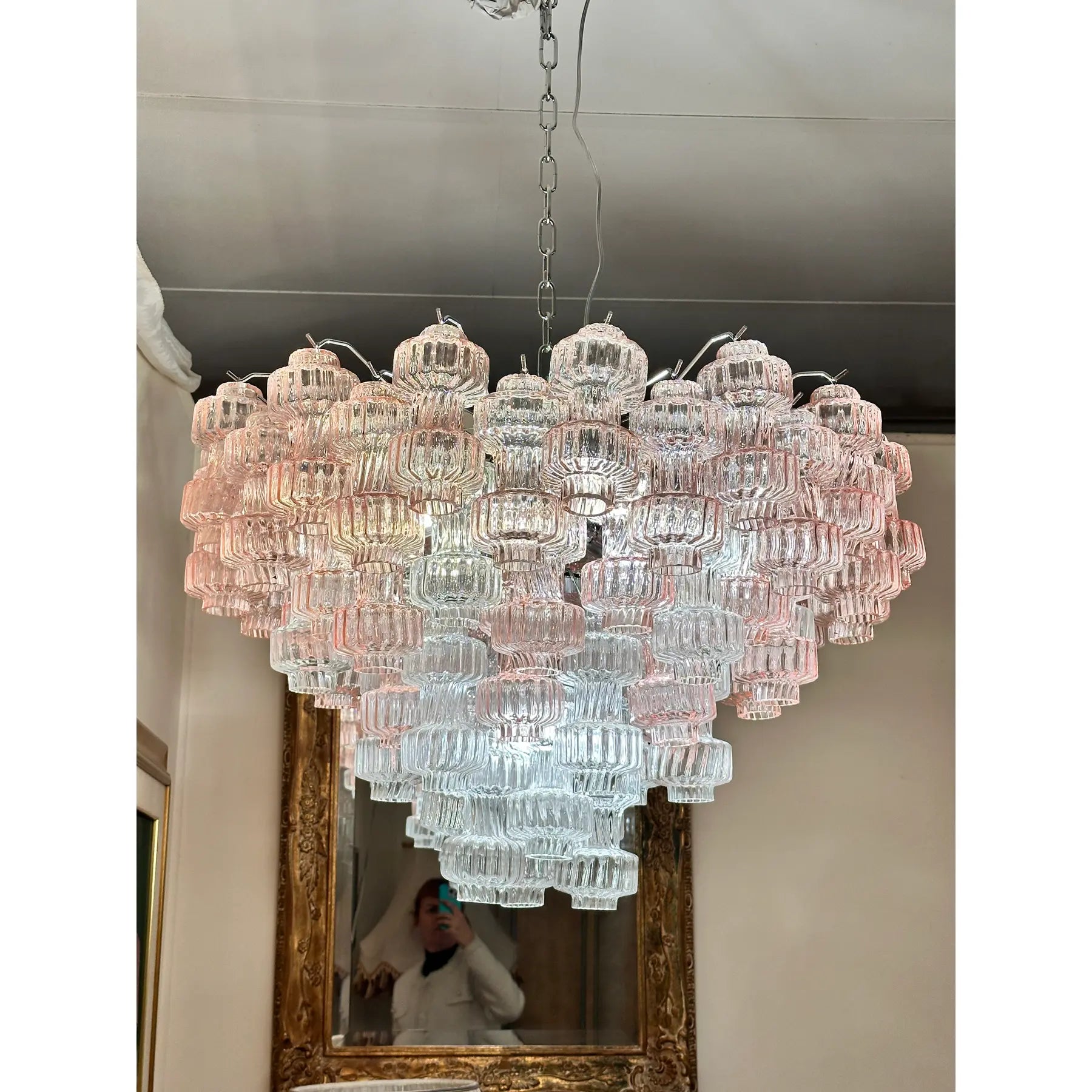 VORELLI Daria Tronchi Murano Glass Circular Chandelier - Tronchi Murano Glass image 5