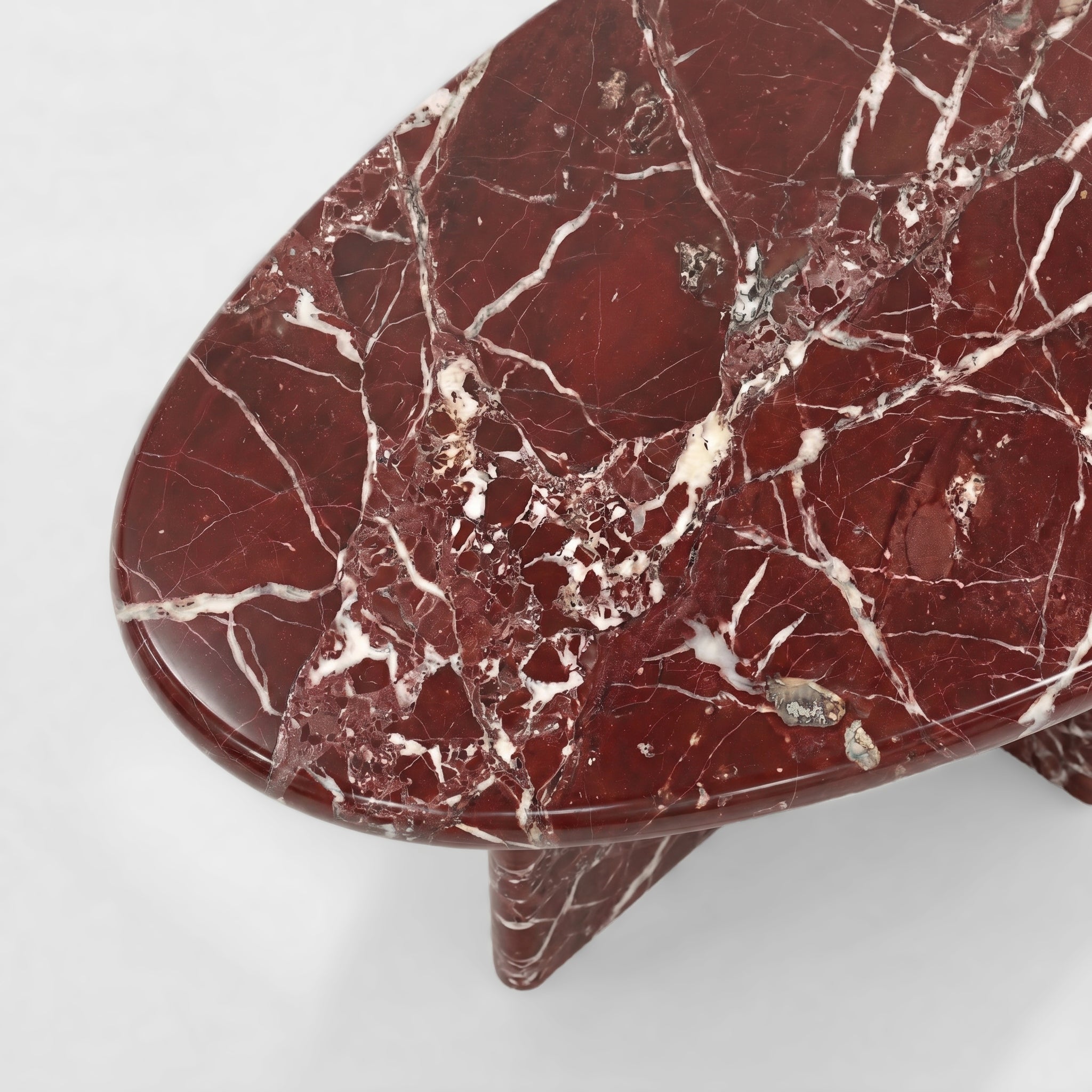 Rosso Levanto Marble Coffee Table - Pebble
