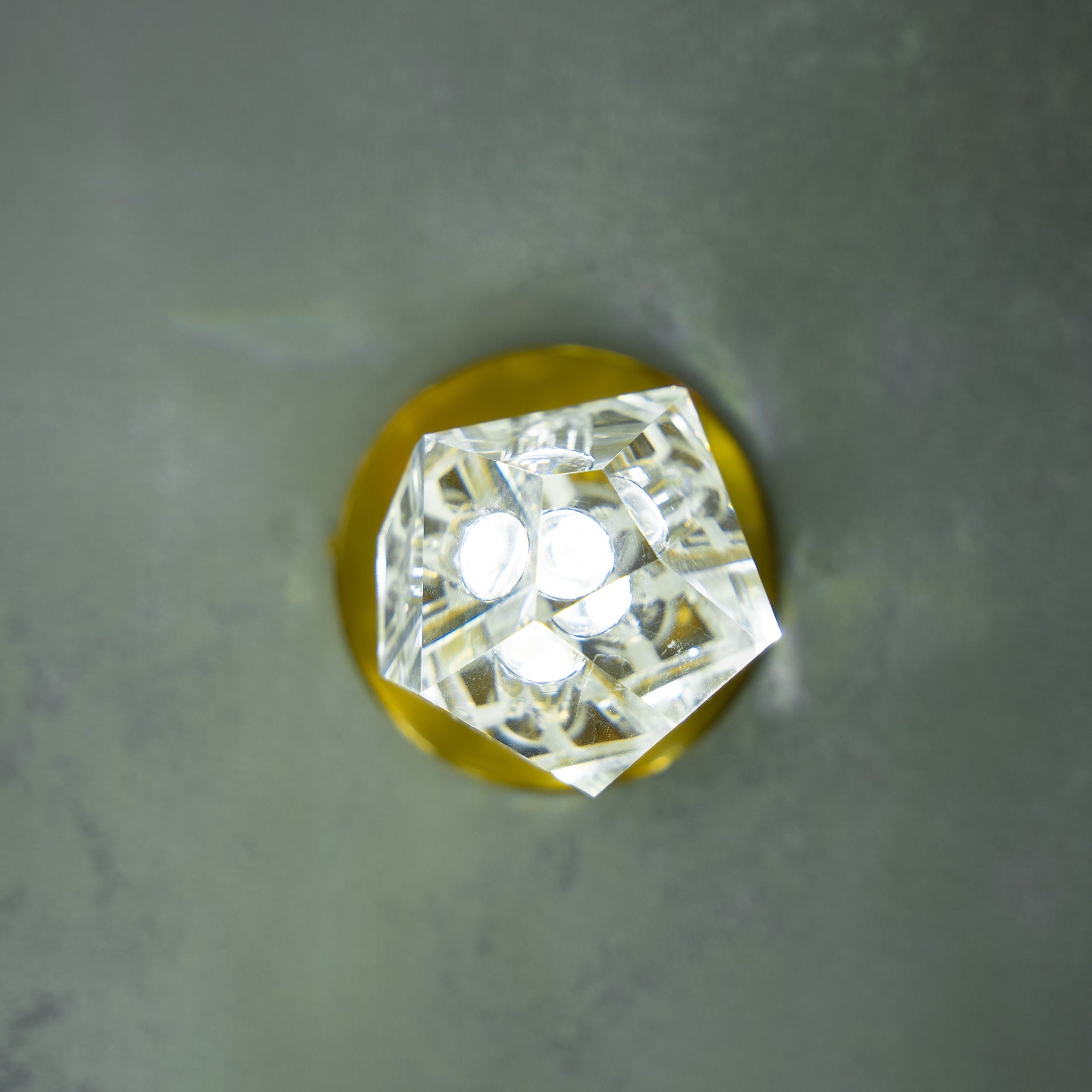 Runtz crystal ceiling light installed in refined interior space creating subtle luxury presence