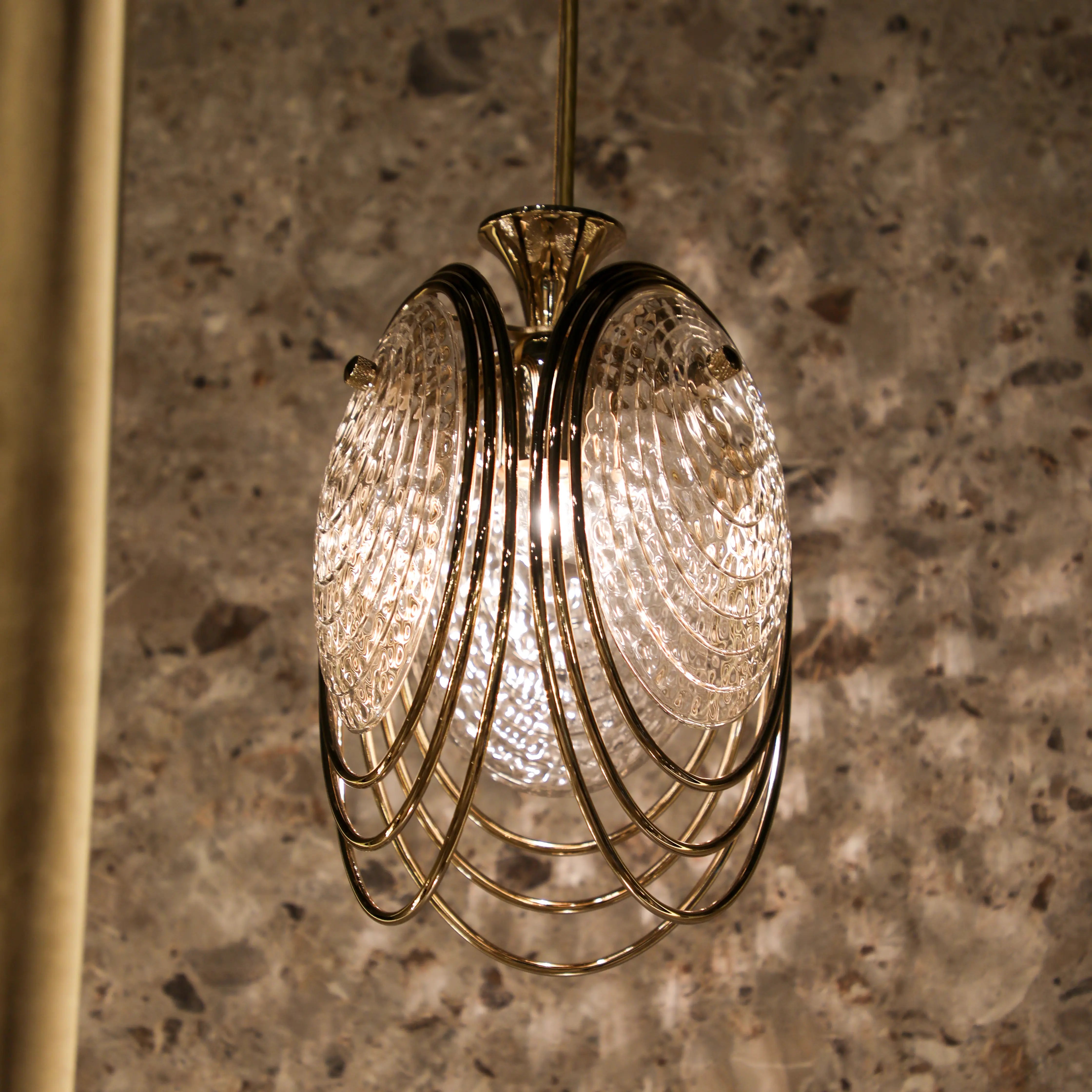 Close-up detail of VORELLI® Coral Luxury Pendant Light showing luxury finish and craftsmanship