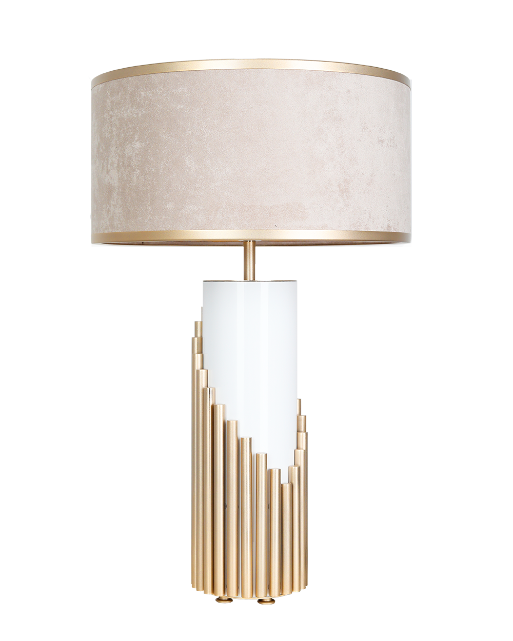 Close-up detail of VORELLI® Streamline Décor Luxury Table Lamp showing luxury finish and craftsmanship