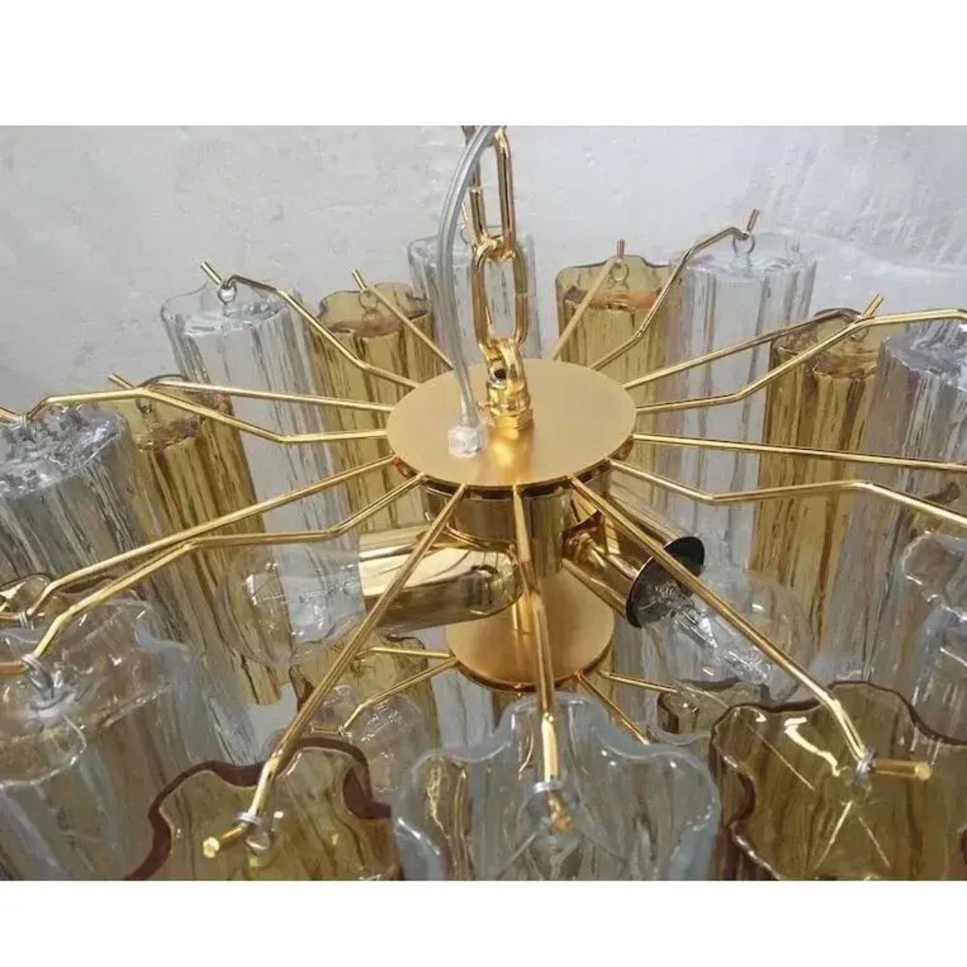 VORELLI Domenica Tronchi Murano Glass Staircase Chandelier - Tronchi Murano Glass image 3