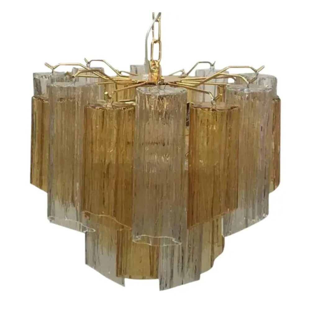 VORELLI Domenica Tronchi Murano Glass Staircase Chandelier - Tronchi Murano Glass image 1