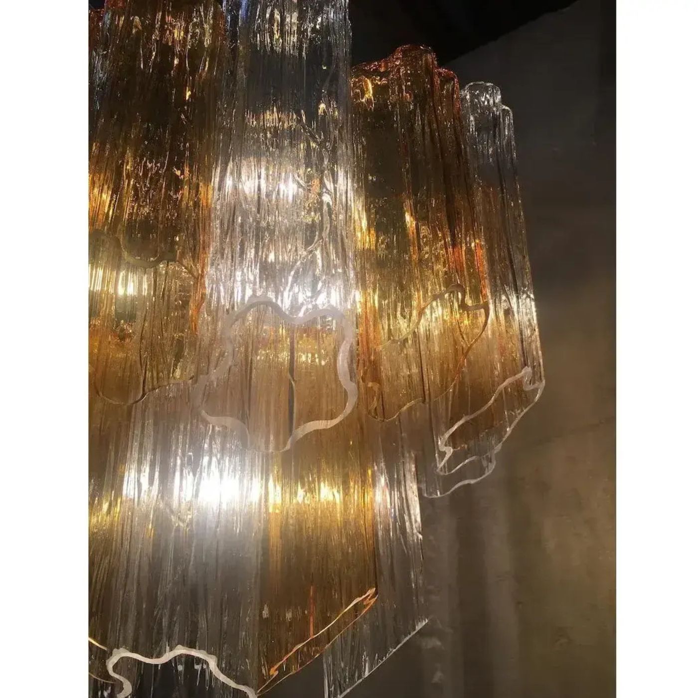 VORELLI Domenica Tronchi Murano Glass Staircase Chandelier - Tronchi Murano Glass image 8