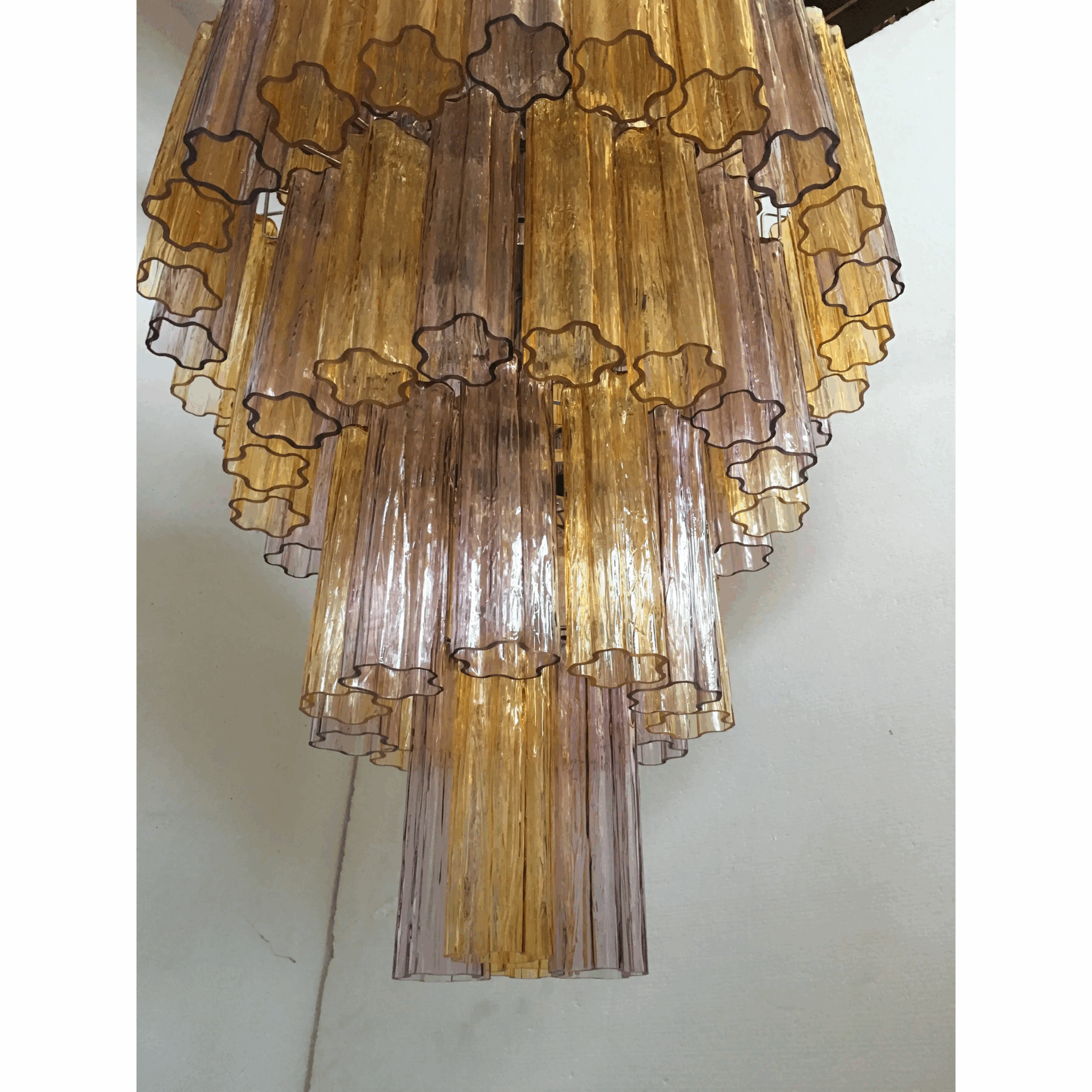 VORELLI Flavia Tronchi Murano Glass Staircase Chandelier - Tronchi Murano Glass image 6