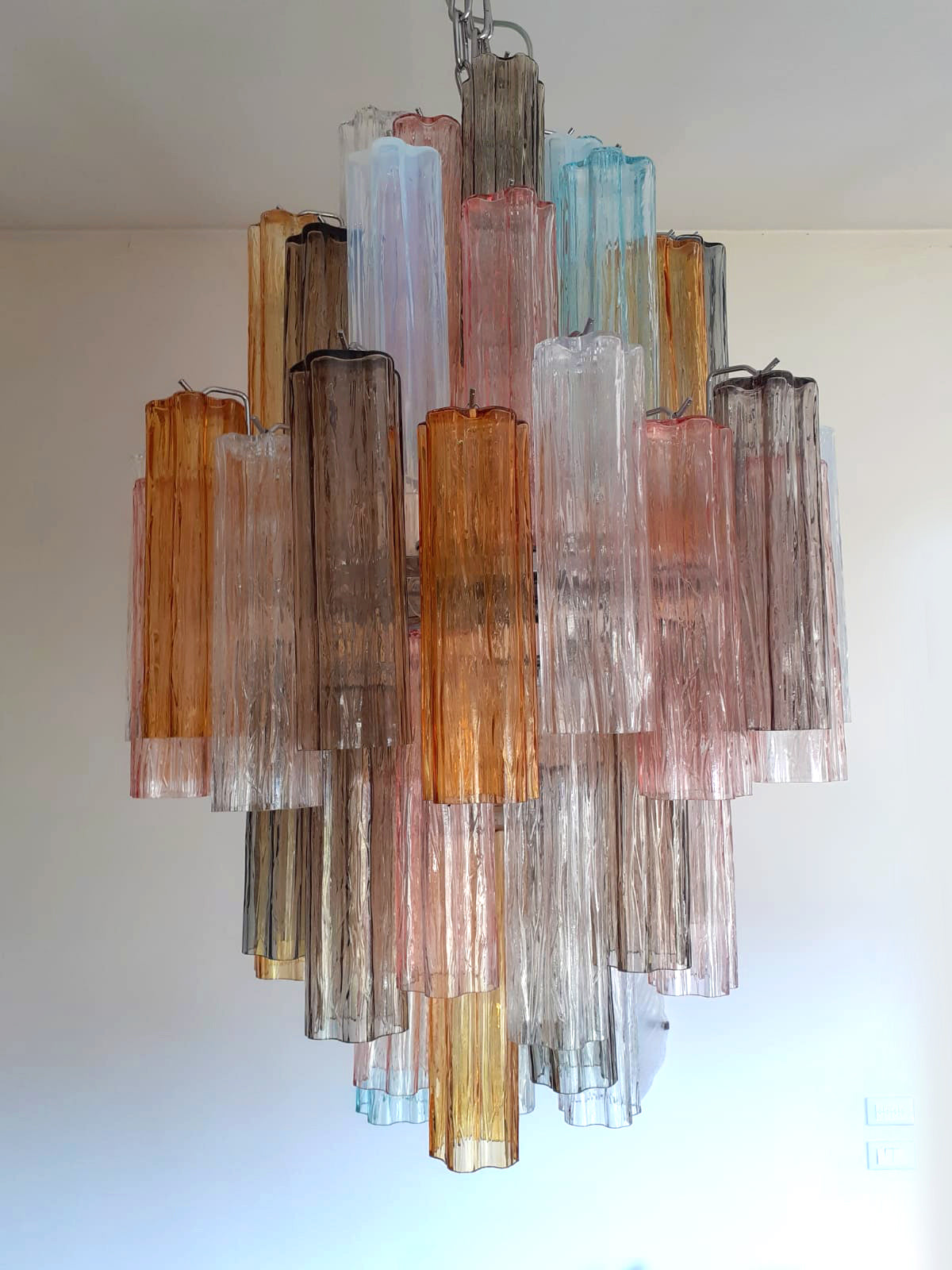 VORELLI Ottavia Tronchi Murano Glass Staircase Chandelier - Tronchi Murano Glass image 4