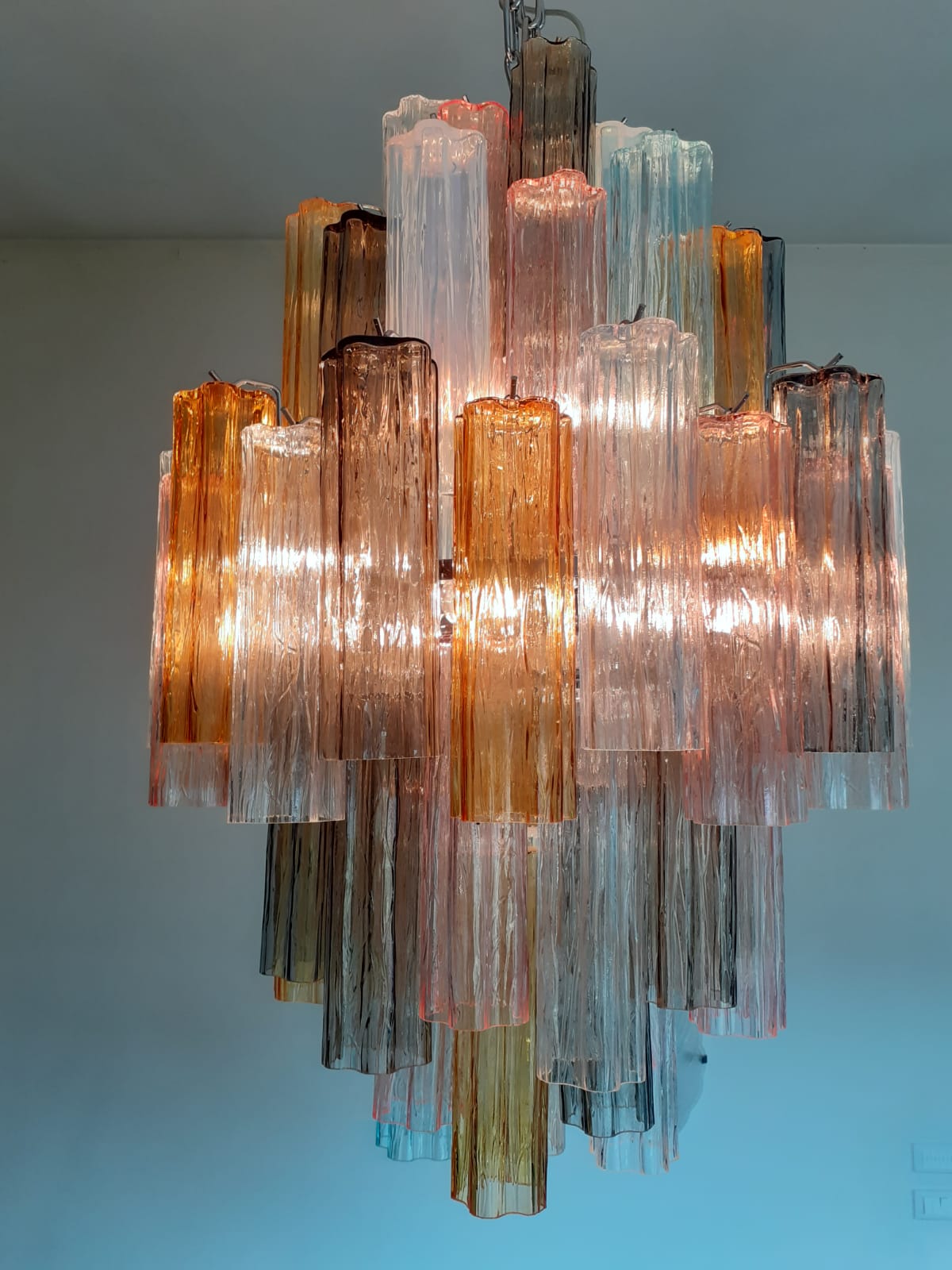 VORELLI Ottavia Tronchi Murano Glass Staircase Chandelier - Tronchi Murano Glass image 3