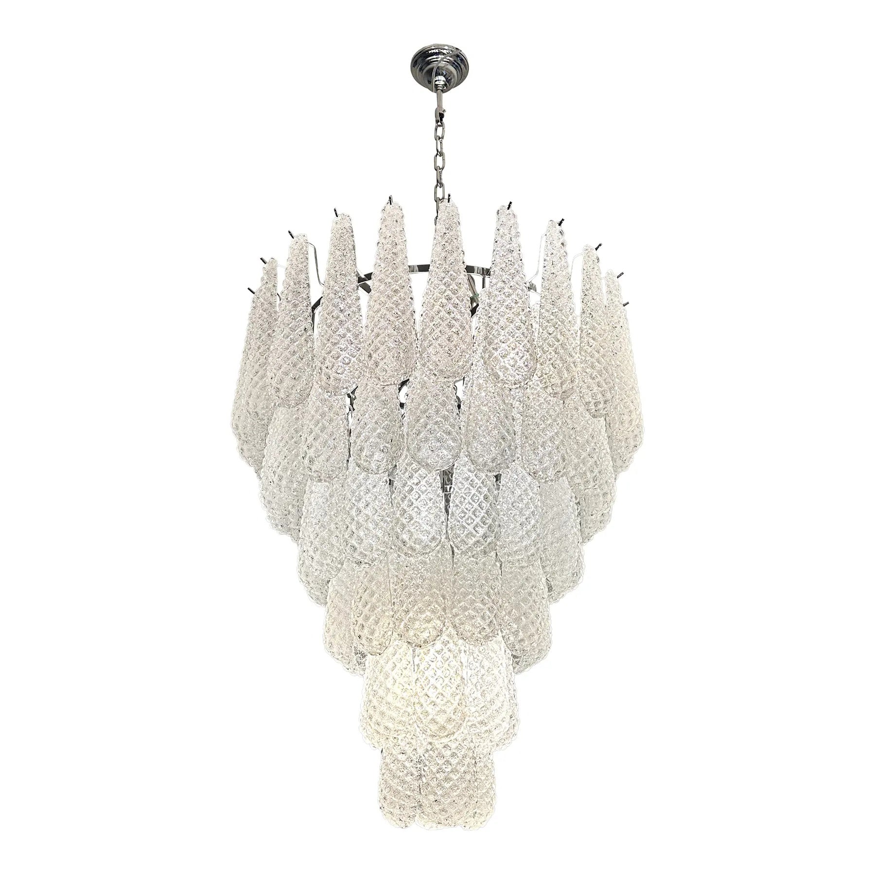 VORELLI Roma Conchiglie Murano Shell Glass Staircase Chandelier - Conchiglie Murano Shell Glass image 2