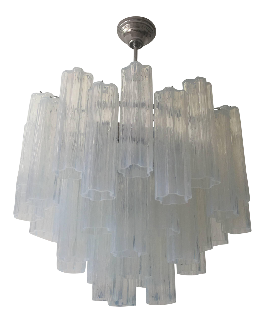 VORELLI Verena Tronchi Murano Glass Circular Chandelier - Tronchi Murano Glass image 3