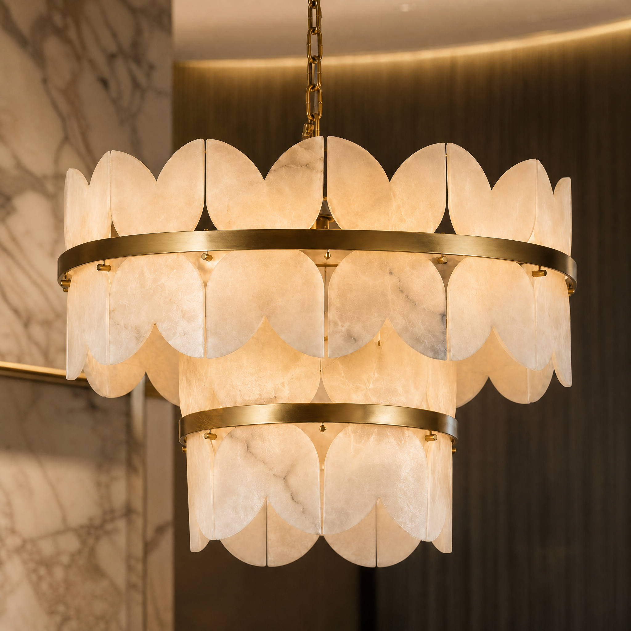 Xavier Marble Circular Chandelier