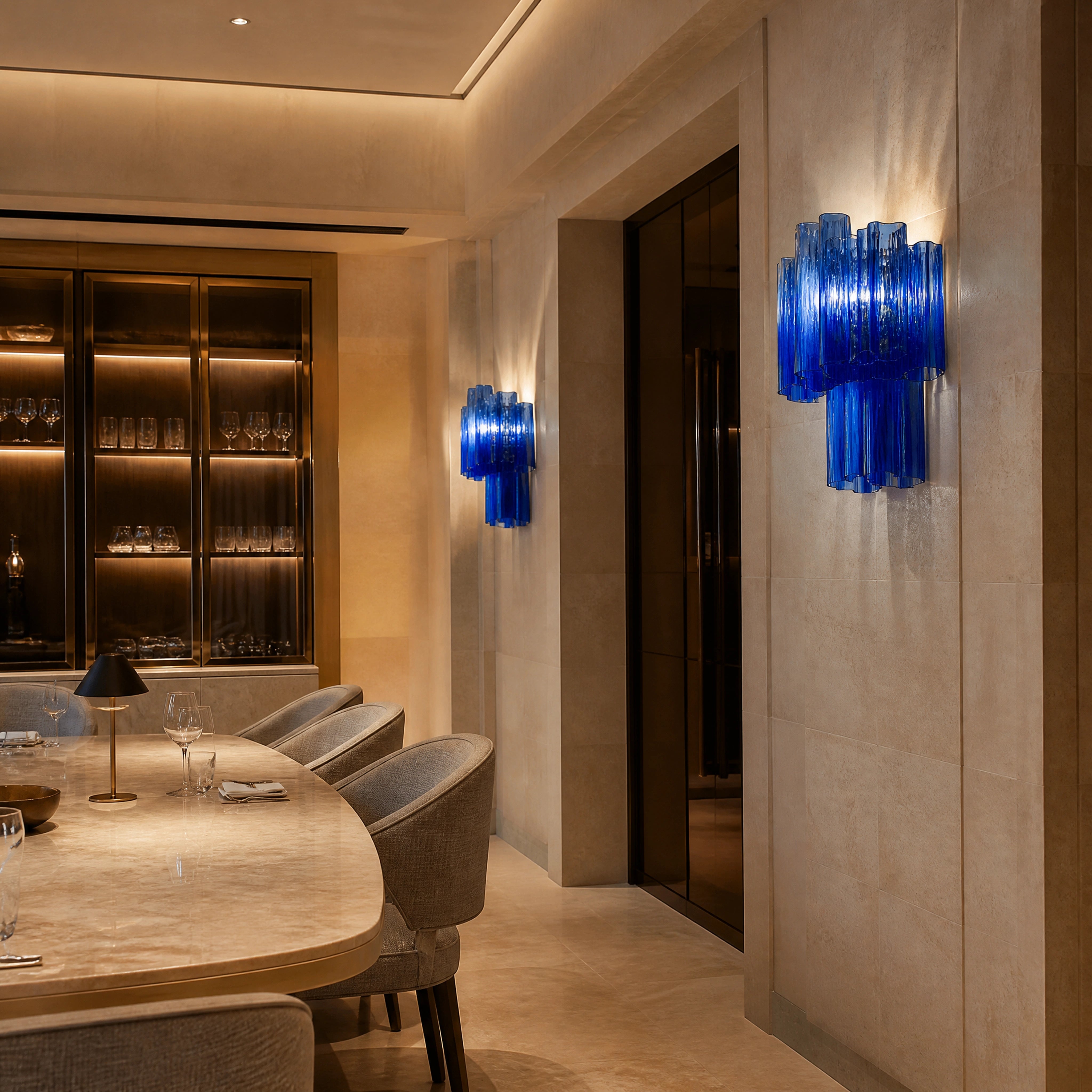 Almeria Tronchi Murano Glass Wall Light luxury hospitality interior lifestyle image by VORELLI