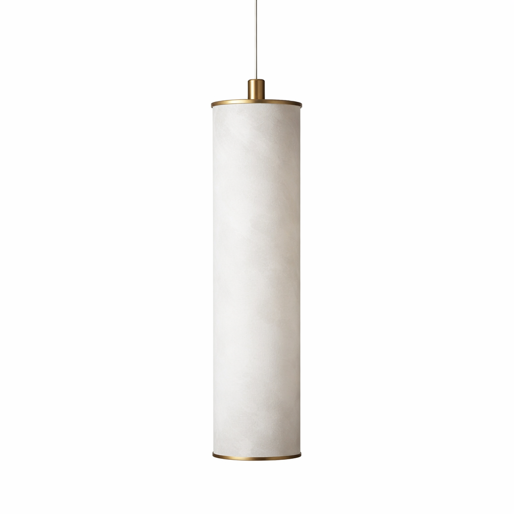 VORELLI Alvara luxury marble hanging light fixture blending architectural precision with natural stone elegance.