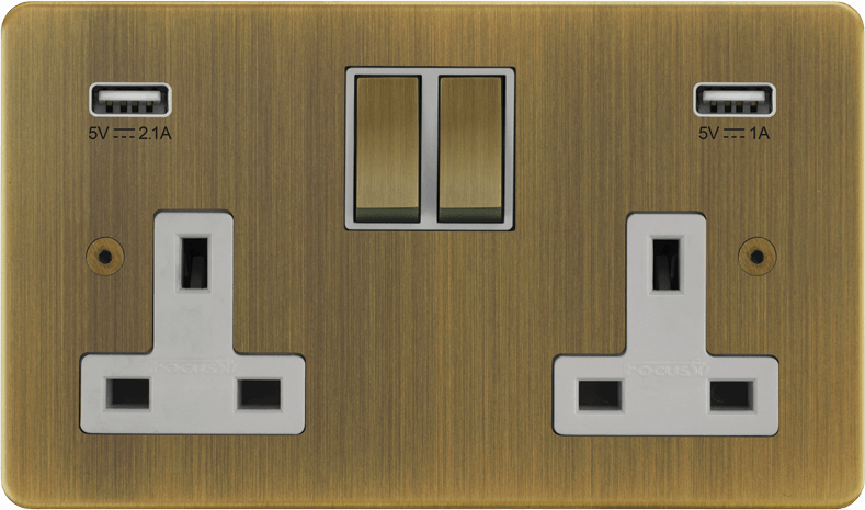 Ambassador Classic Double Socket + USB by VORELLI, luxury electrical accessory product image for luxury residential and hospitality