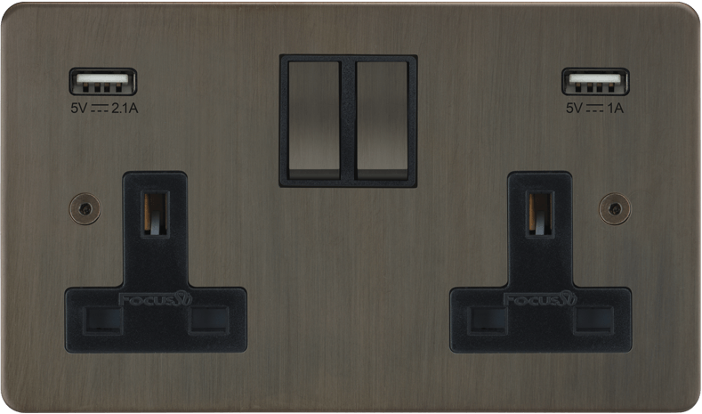 Ambassador Classic Double Socket + USB by VORELLI, luxury electrical accessory product image for luxury residential and hospitality