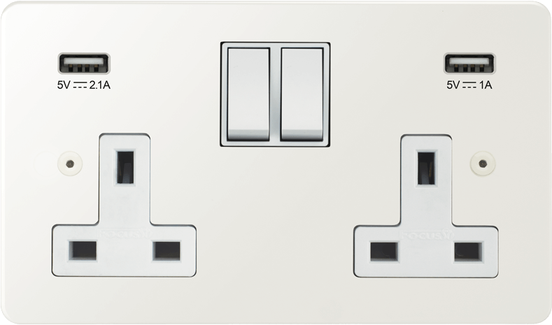 Ambassador Classic Double Socket + USB by VORELLI, luxury electrical accessory product image for luxury residential and hospitality