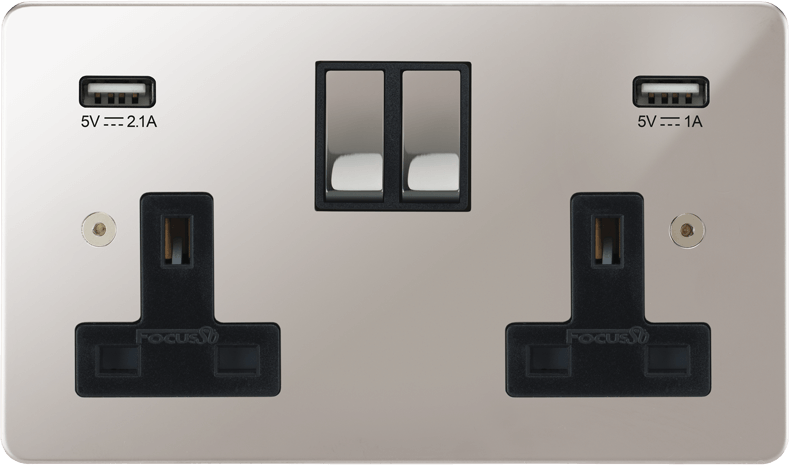 Ambassador Classic Double Socket + USB by VORELLI, luxury electrical accessory product image for luxury residential and hospitality