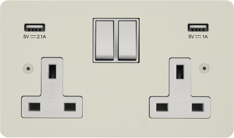 Ambassador Classic Double Socket + USB by VORELLI, luxury electrical accessory product image for luxury residential and hospitality