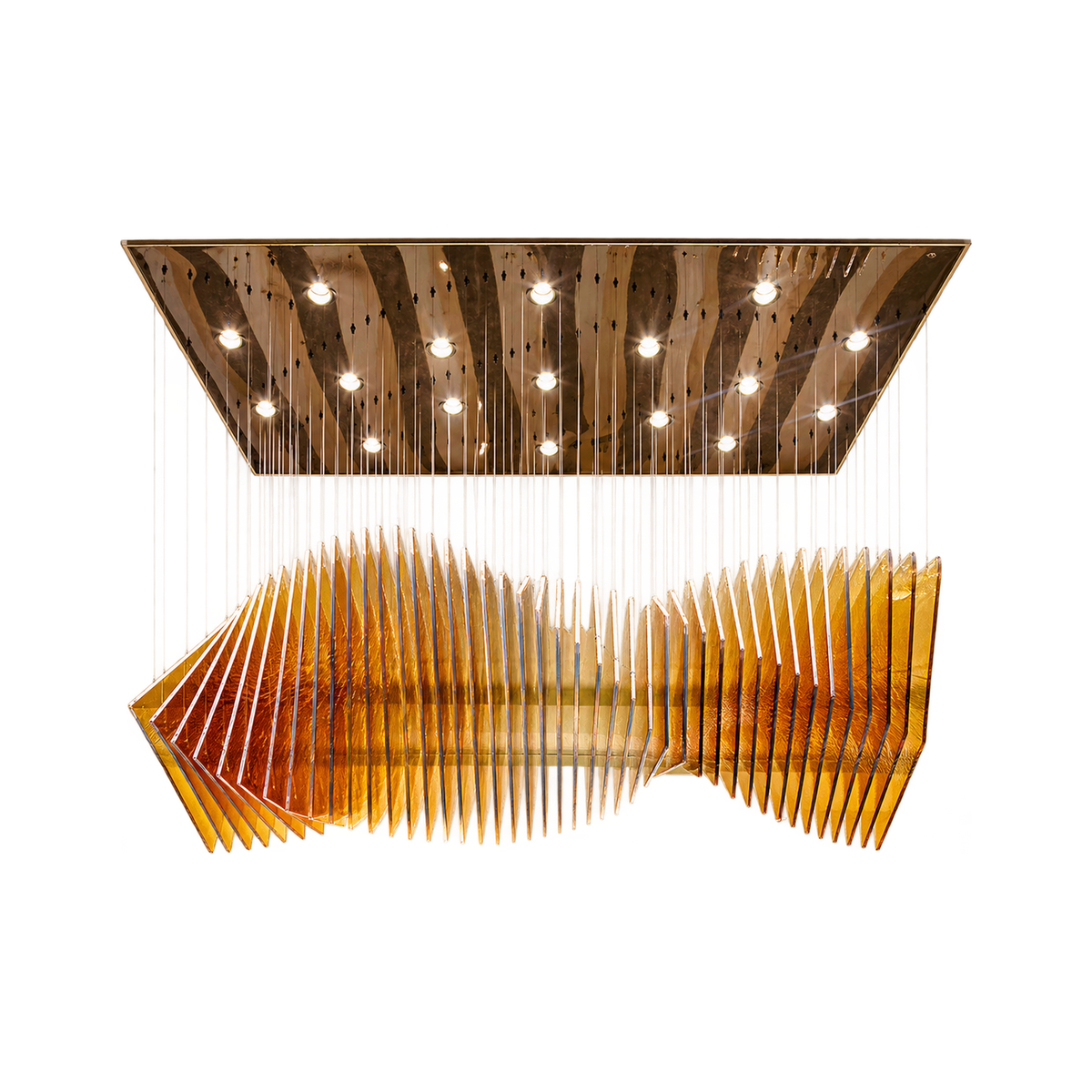 VORELLI® Architectural Wave Project Installation on a pure white background.