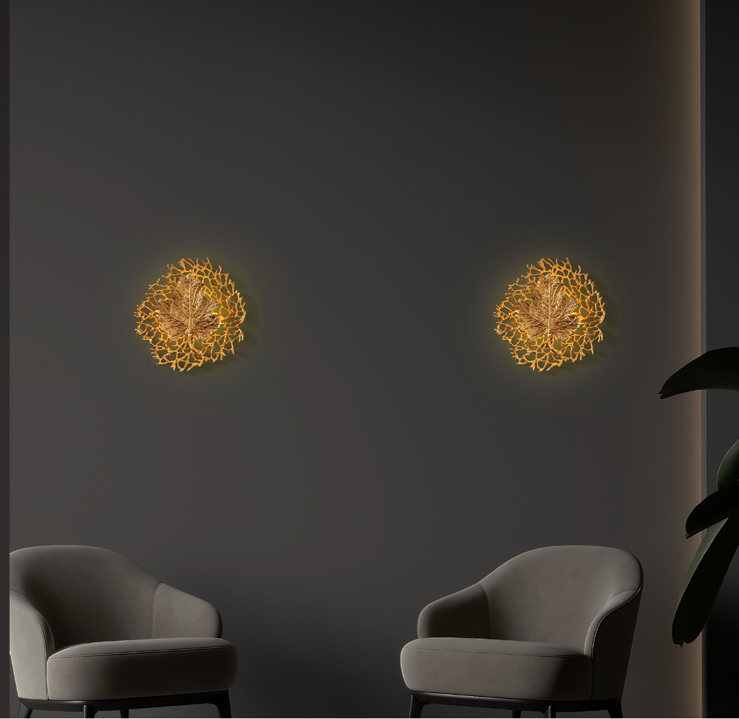 VORELLI® Aurelia Wall Light creating a warm ambient glow in a luxury interior