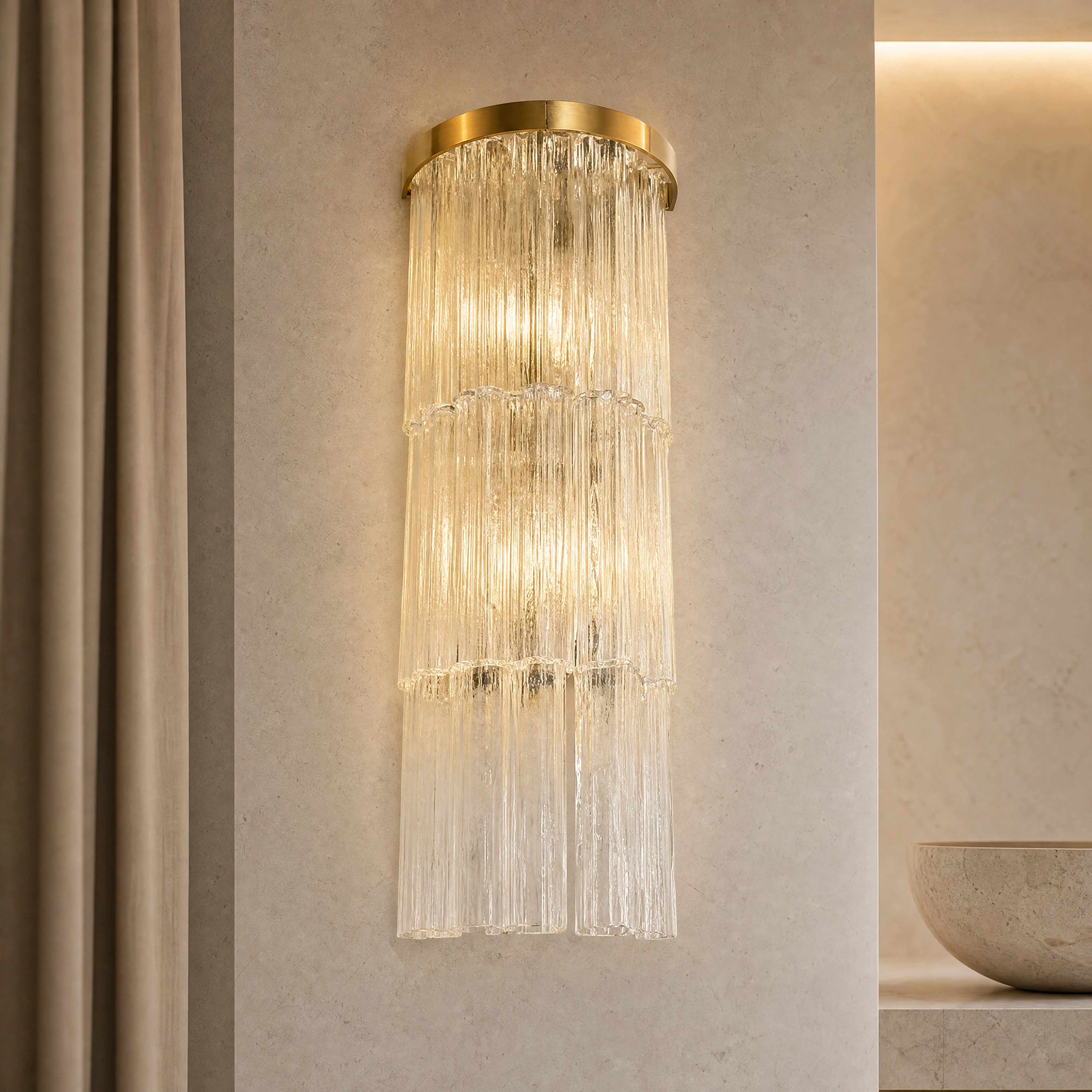 Benedetta Tronchi Murano Glass Wall Light close-up full-view catalogue hero image by VORELLI