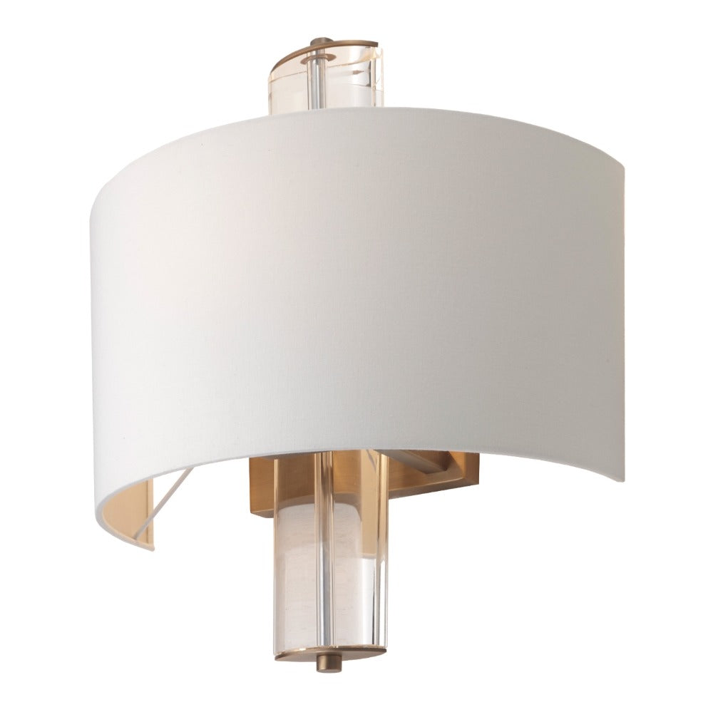 VORELLI® Calviro antique brass wall light with crystal detail