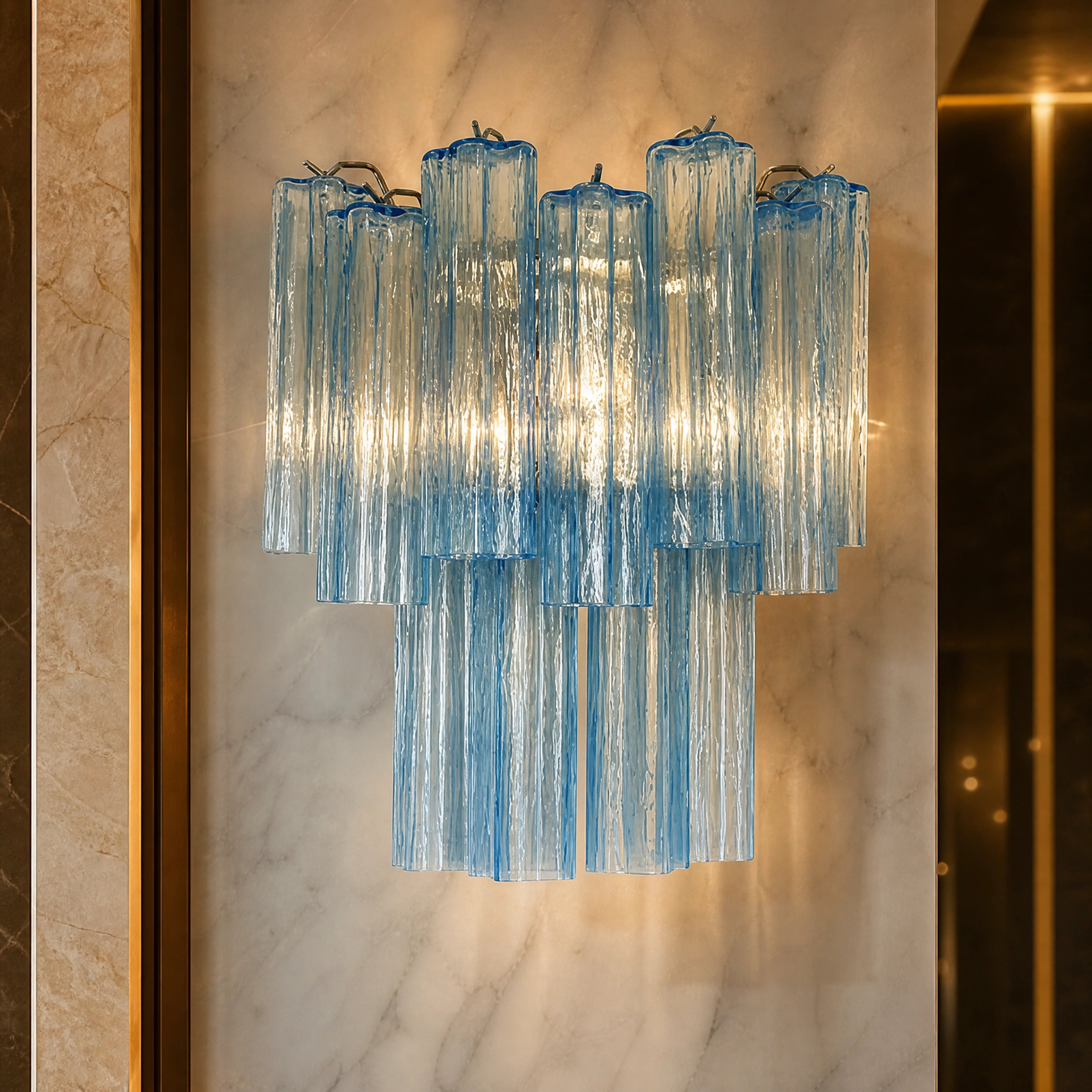 Carlotta Tronchi Murano Glass Wall Light close-up luxury lifestyle hero image by VORELLI