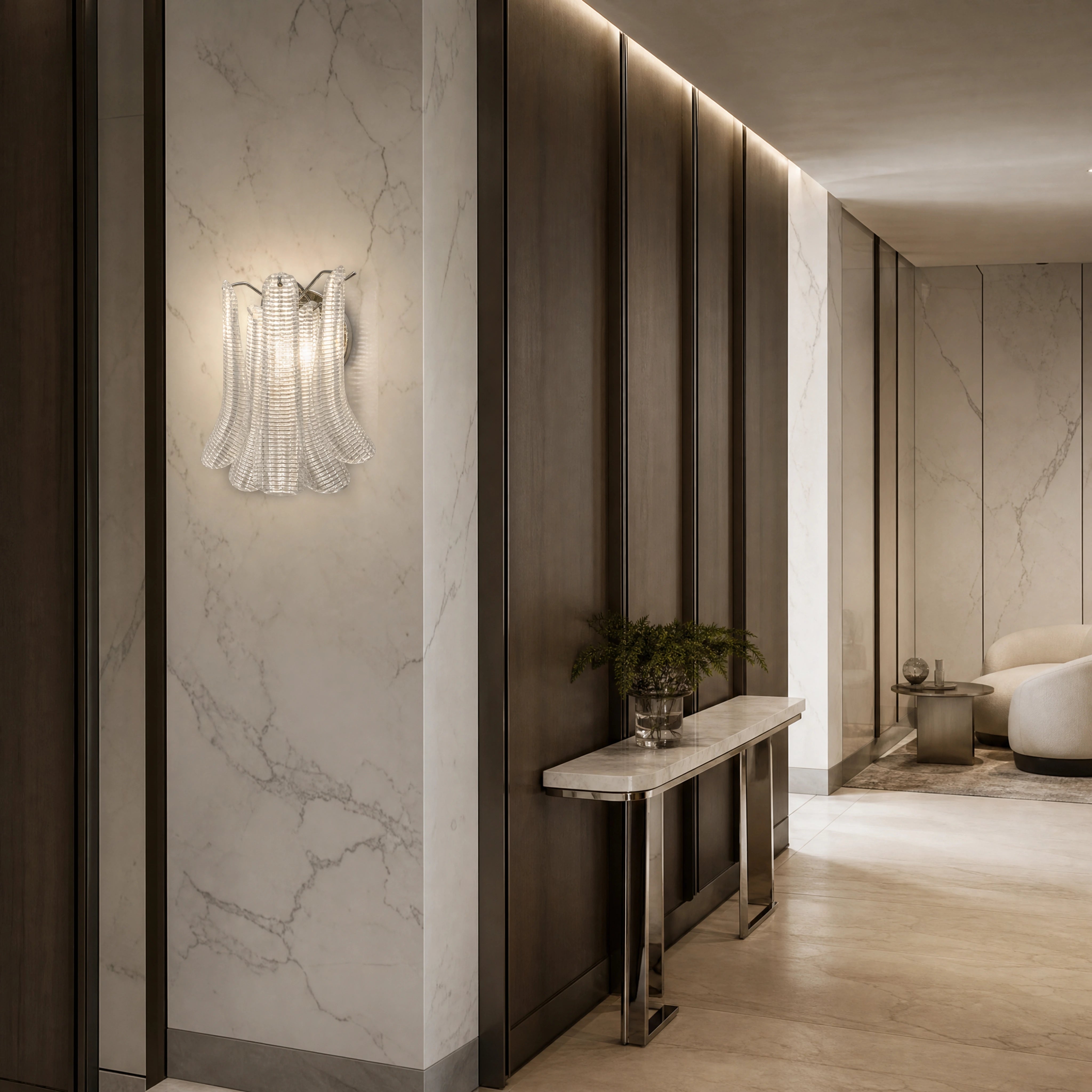 Catania Selle Murano Glass Wall Light luxury hospitality interior lifestyle image by VORELLI