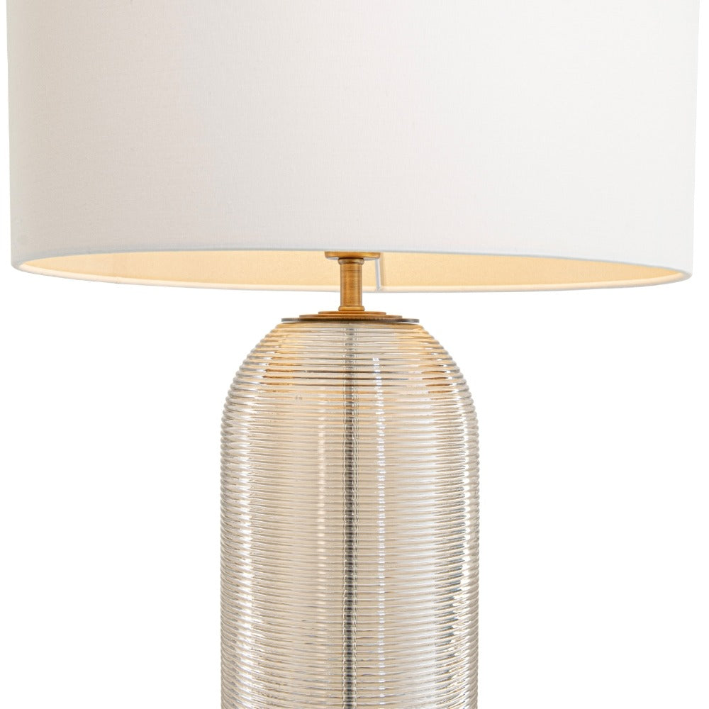 Churevo Ornate Brass Column Table Lamp by VORELLI, table lamp product image for bedrooms, consoles and hotel suites