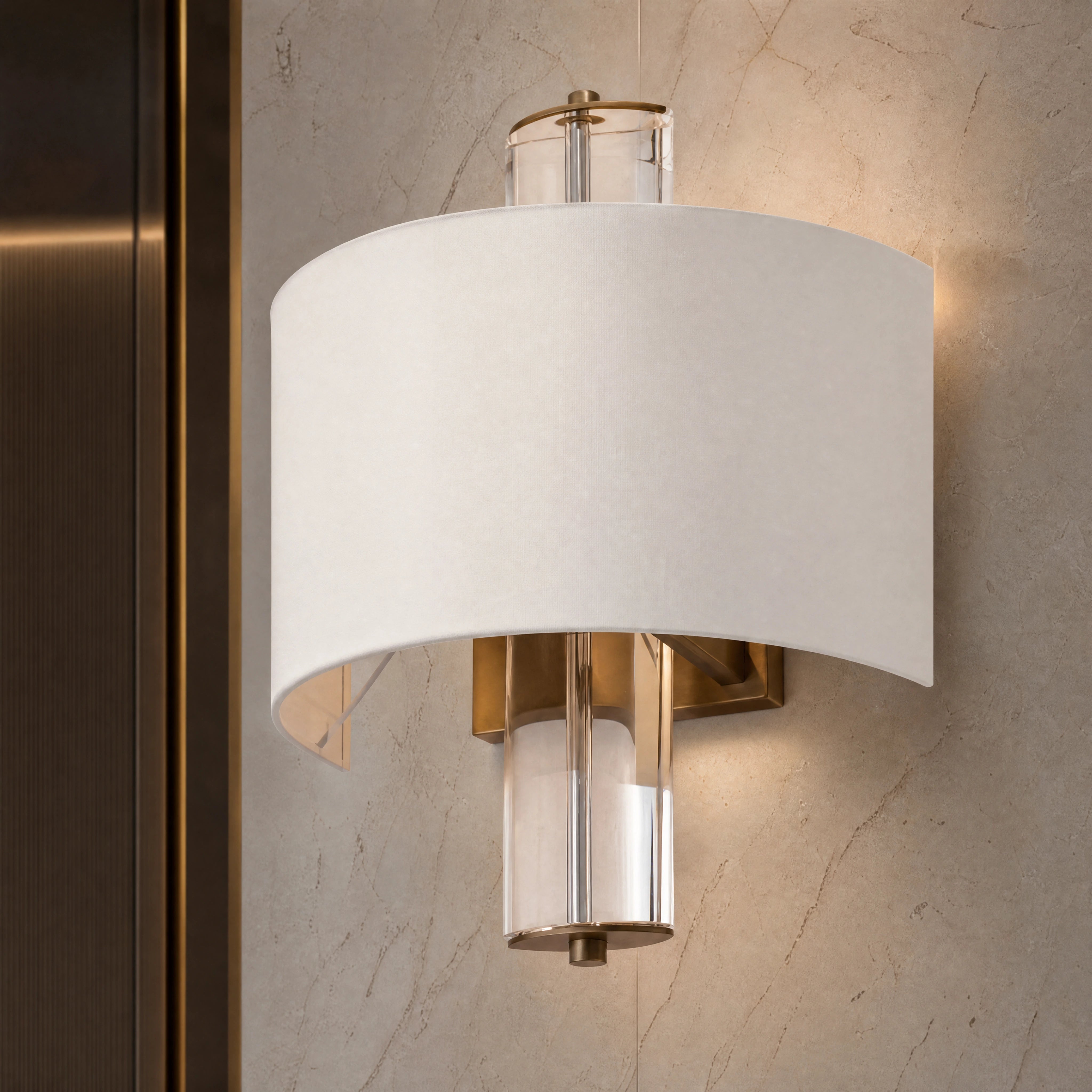 Elara Wall Light close-up luxury lifestyle hero image by VORELLI