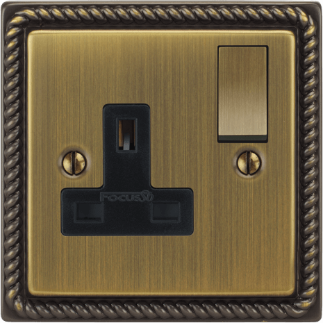 Georgian Single Socket architectural switches view 4
