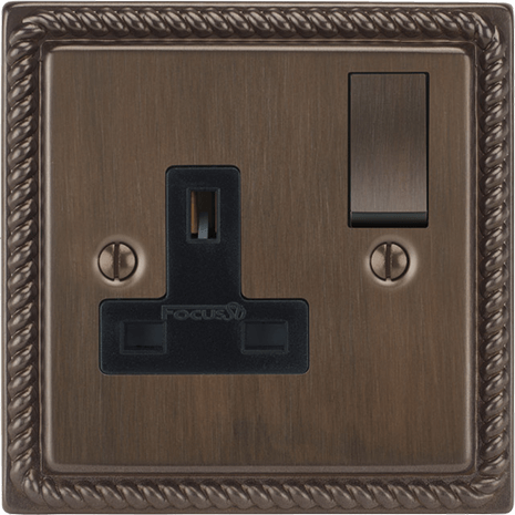Georgian Single Socket architectural switches view 6