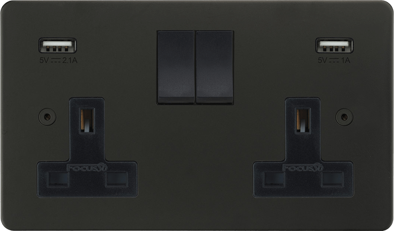 Horizon Classic Double Socket + USB by VORELLI, product hero image for luxury residential and hospitality specifications