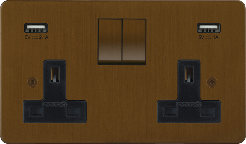 Horizon Classic Double Socket + USB architectural switches view 6