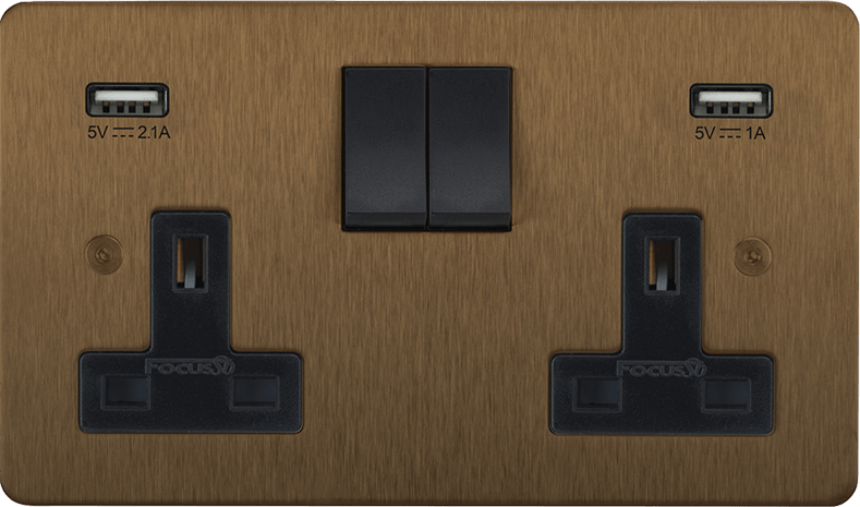 Horizon Classic Double Socket + USB architectural switches view 7