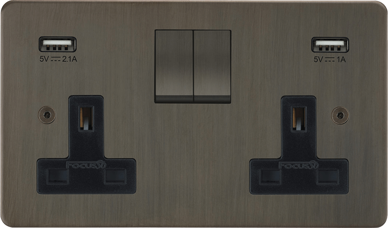 Horizon Classic Double Socket + USB architectural switches view 9