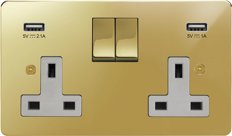 Horizon Classic Double Socket + USB architectural switches view 10
