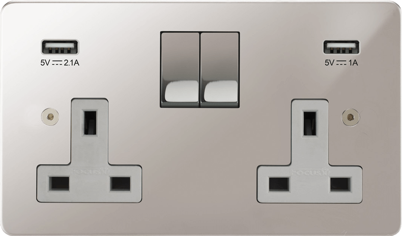 Horizon Classic Double Socket + USB architectural switches view 14