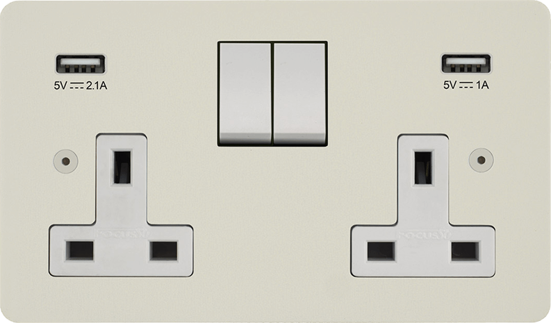 Horizon Classic Double Socket + USB architectural switches view 15