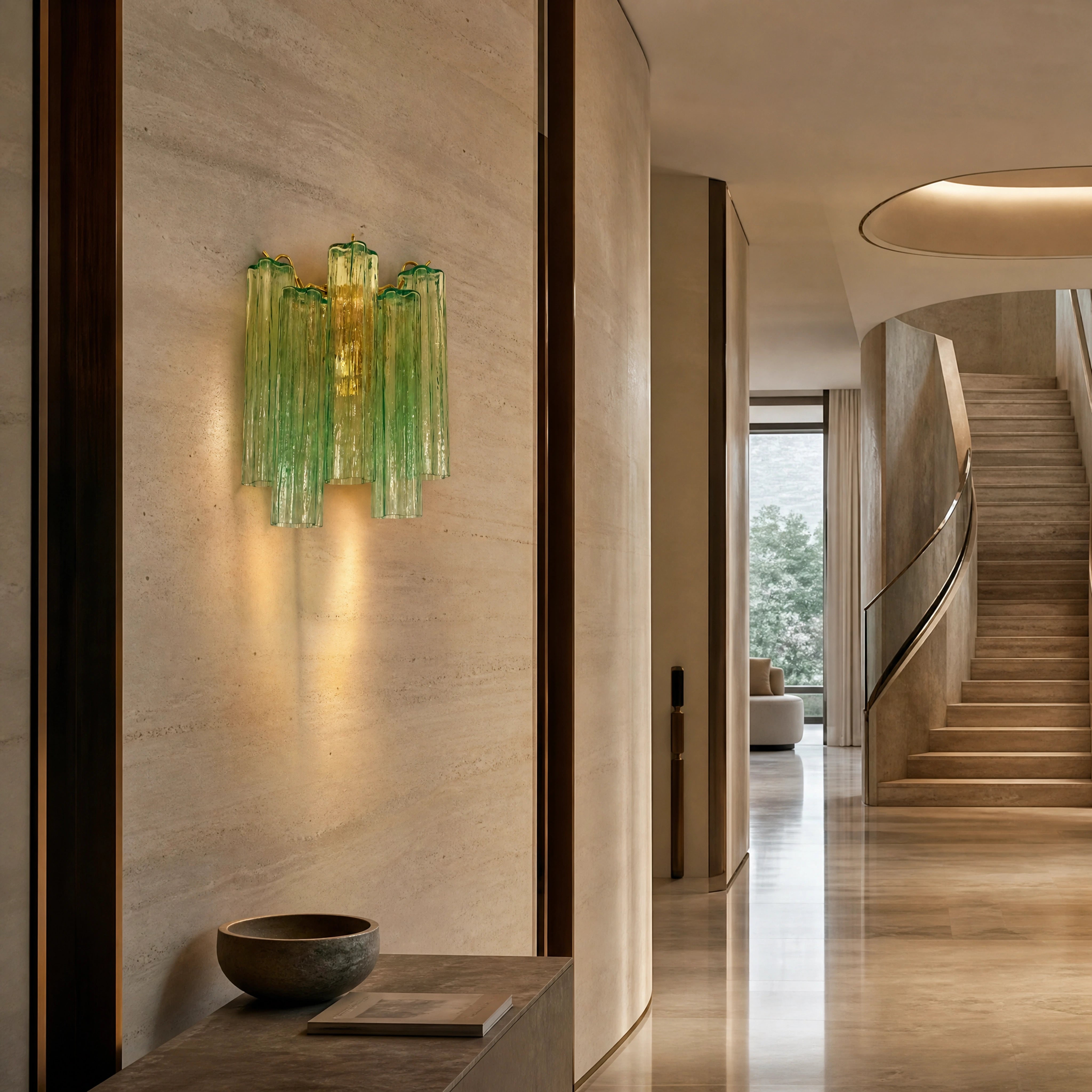 Leandra Tronchi Murano Glass Wall Light UHNW private residence luxury lifestyle image by VORELLI
