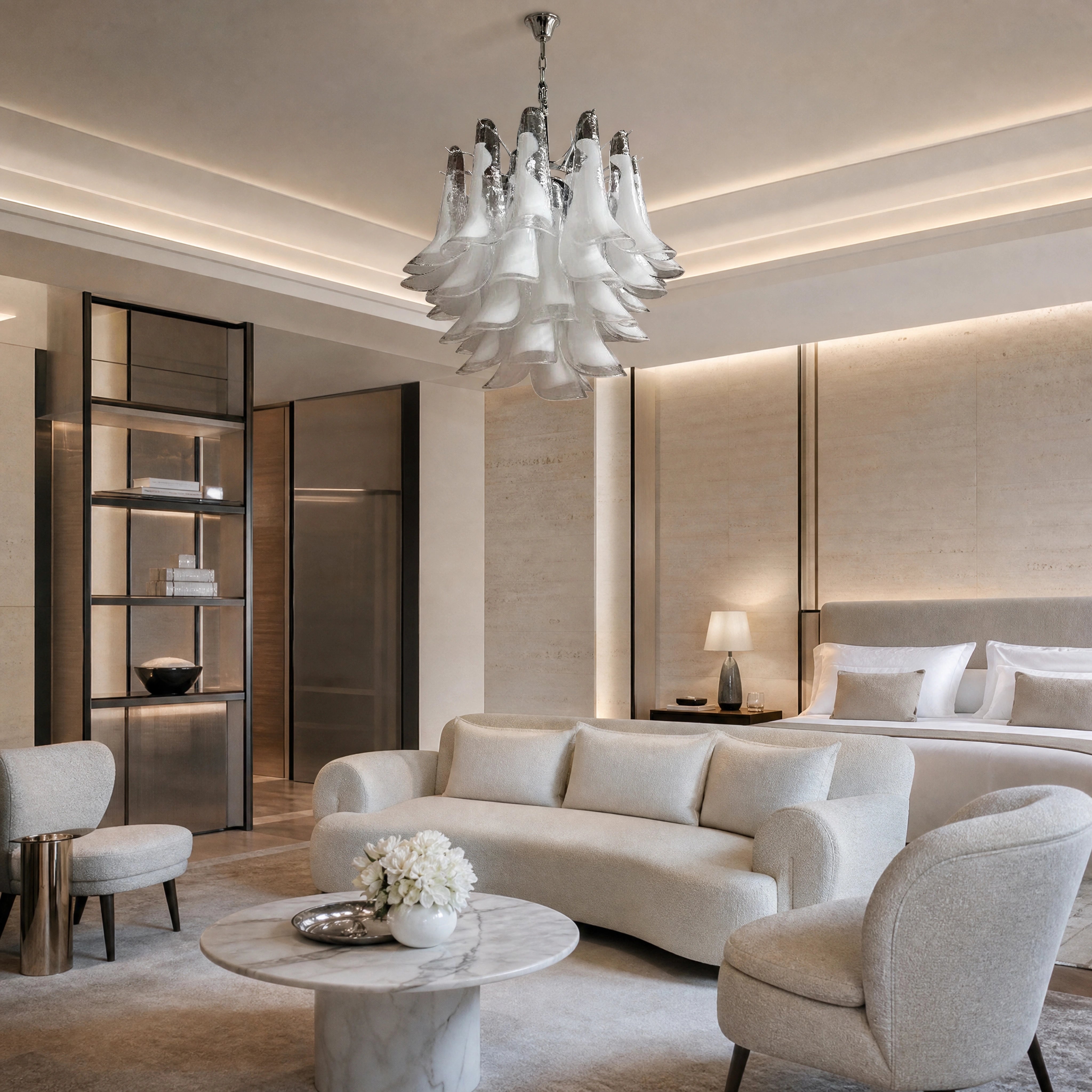 Livorno Selle Murano Glass Circular Chandelier luxury hospitality interior lifestyle image by VORELLI