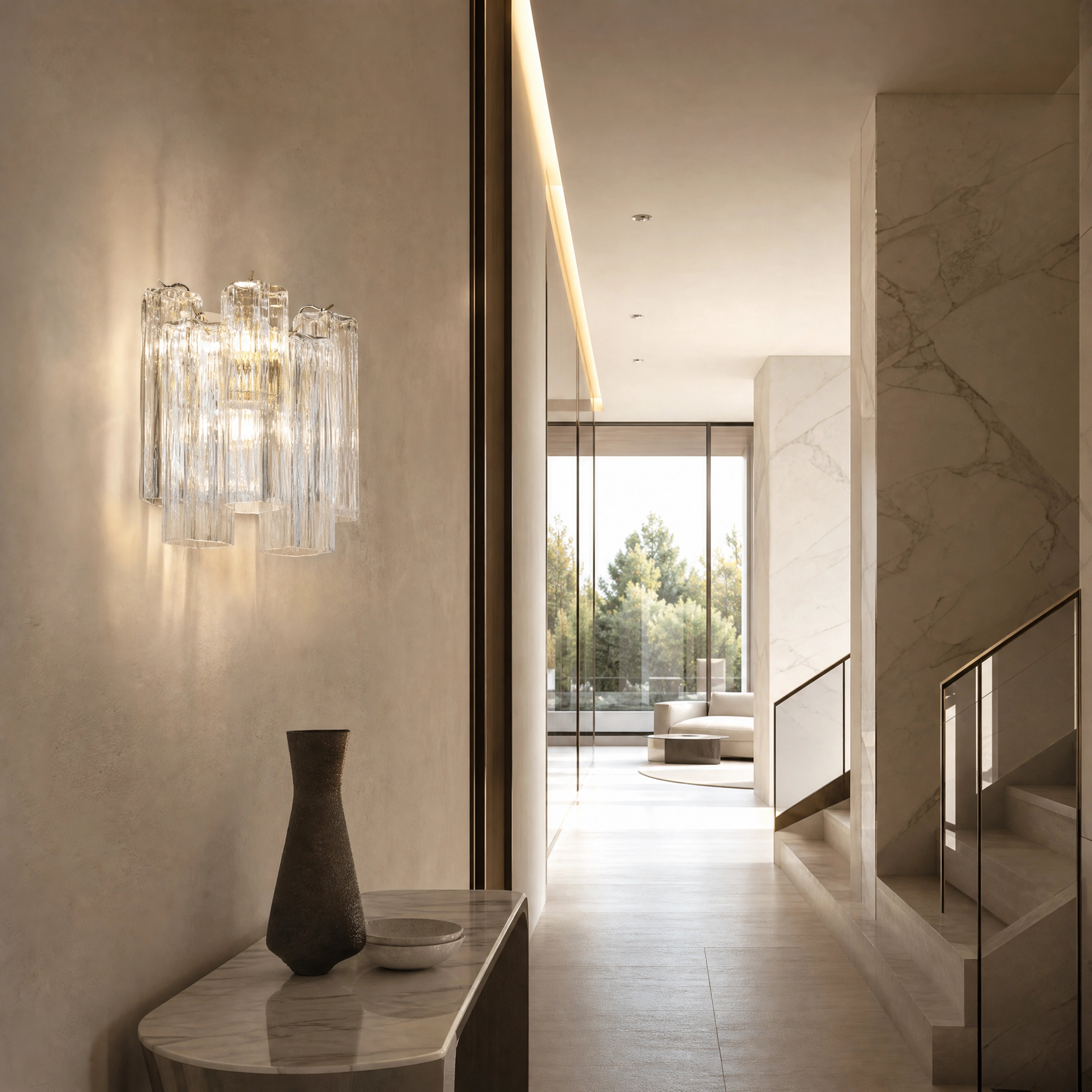 Lucrezia Tronchi Murano Glass Wall Light UHNW private residence luxury lifestyle image by VORELLI