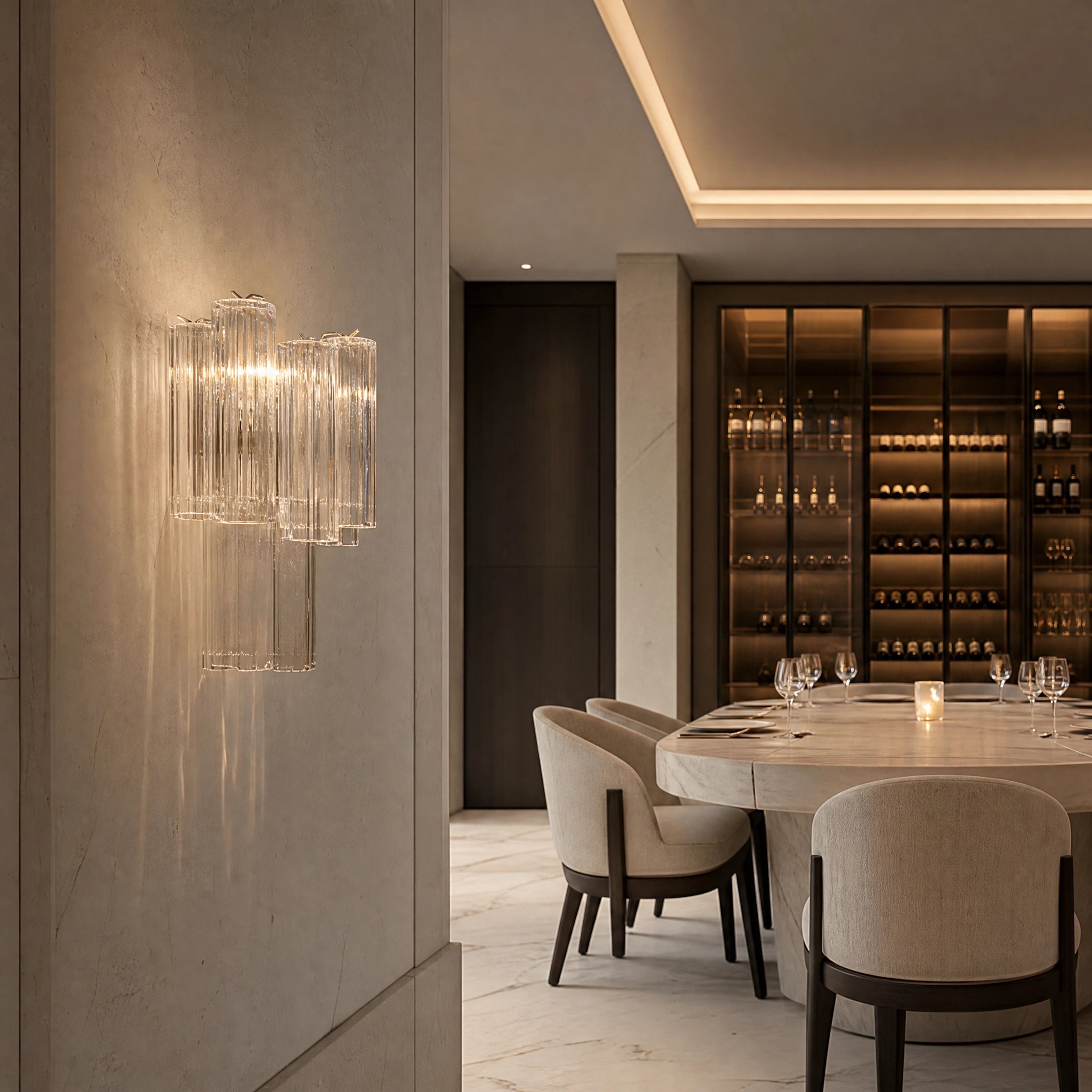 Ludovica Tronchi Murano Glass Wall Light luxury hospitality interior lifestyle image by VORELLI