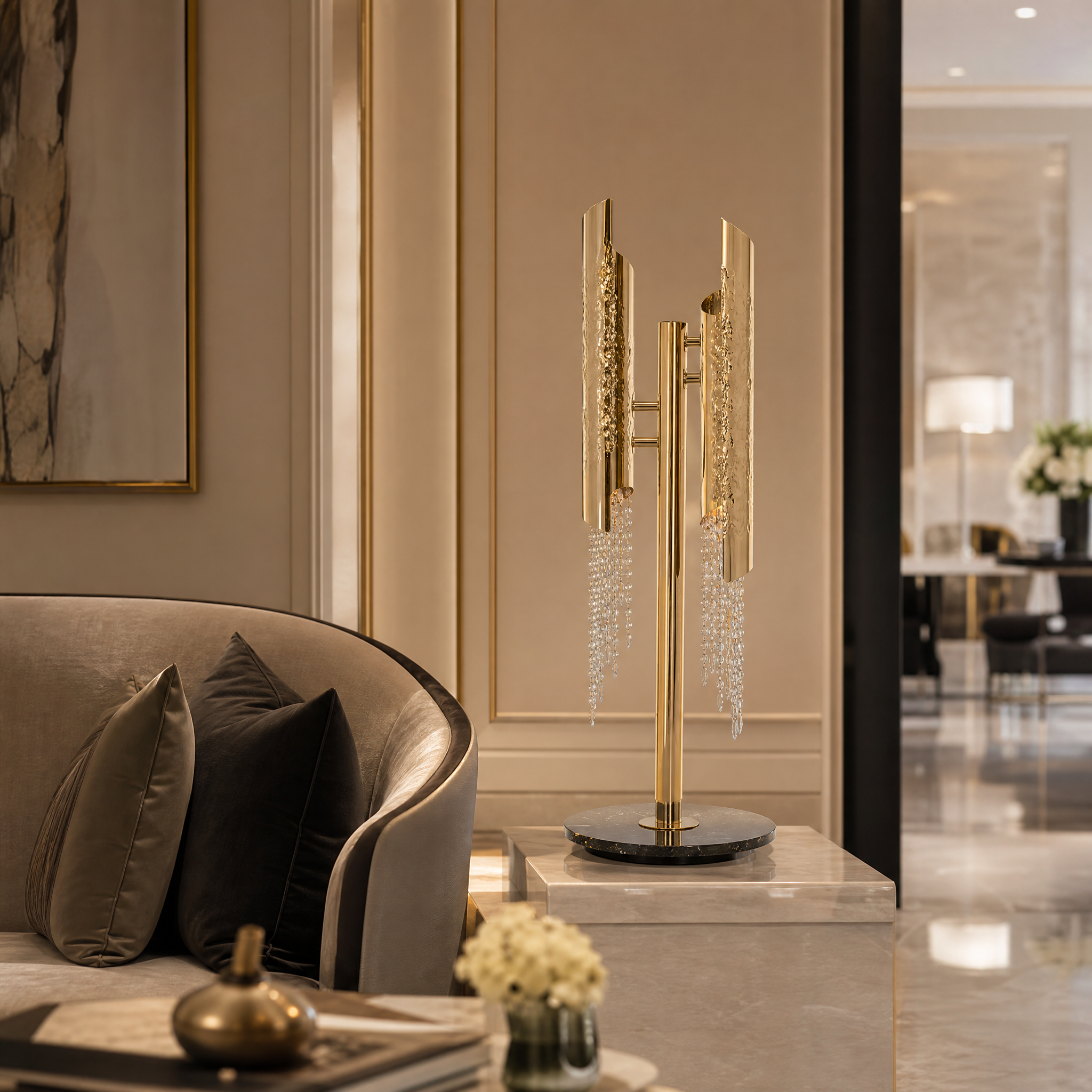 Avolto Luxury Table Lamp luxury residential lifestyle image by VORELLI