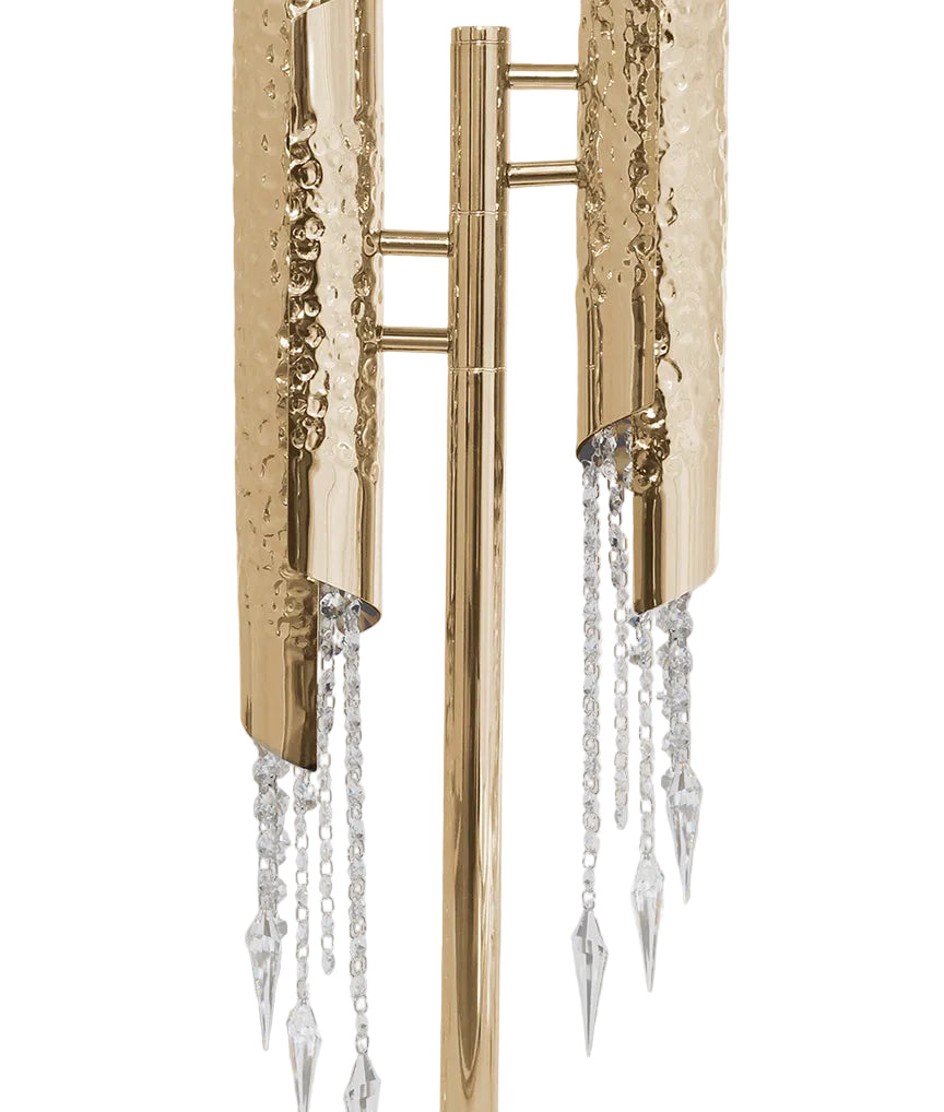 Close-up detail of VORELLI® Avolto Luxury Table Lamp showing luxury finish and craftsmanship
