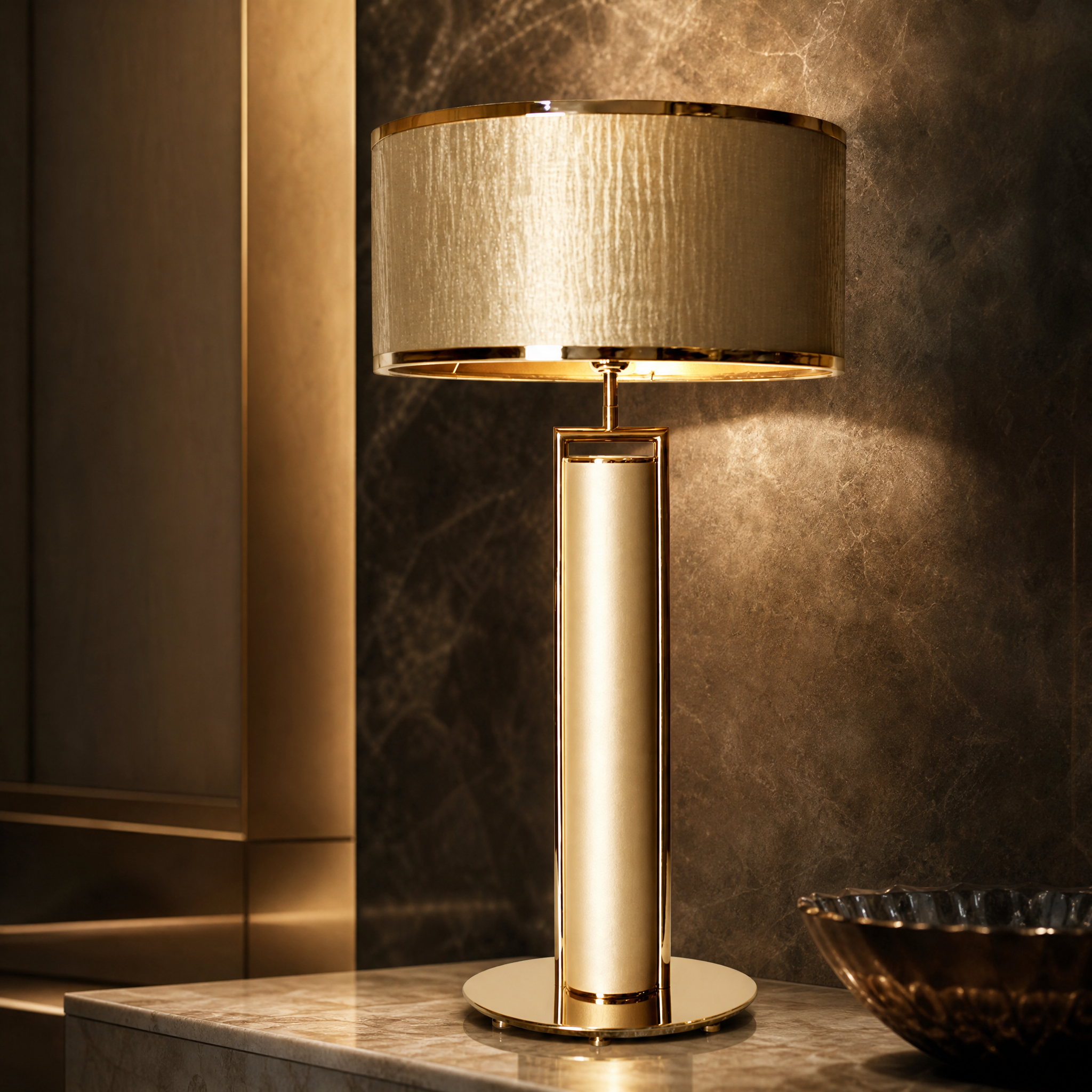 Bauhaus Luxury Table Lamp close-up craftsmanship detail image by VORELLI