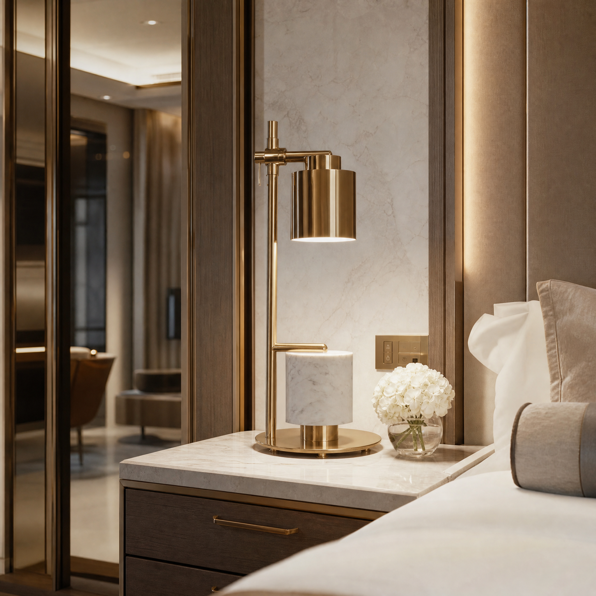 Chantel Luxury Table Lamp luxury hospitality lifestyle image by VORELLI