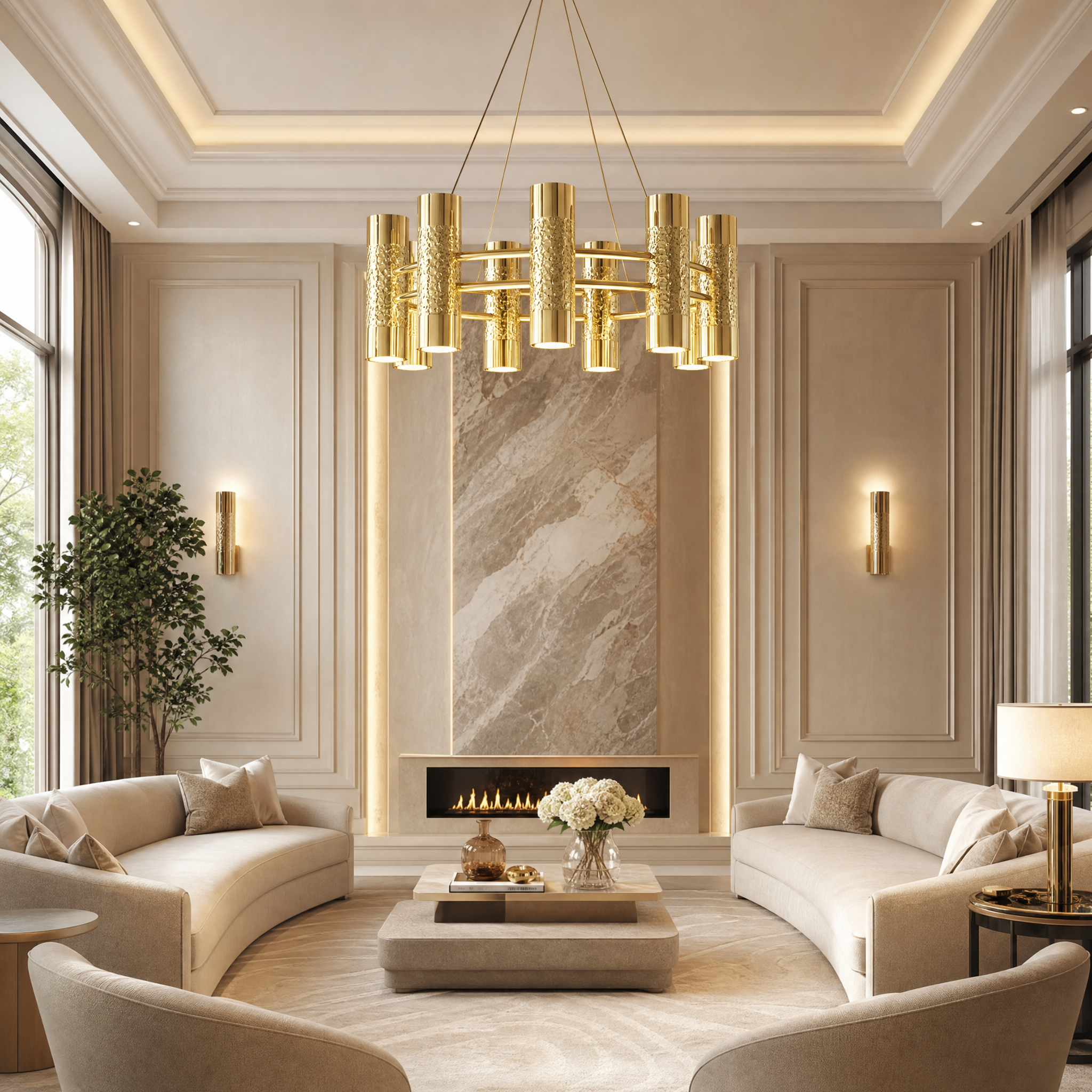 Madison Luxury Circular Chandelier luxury residential lifestyle image by VORELLI