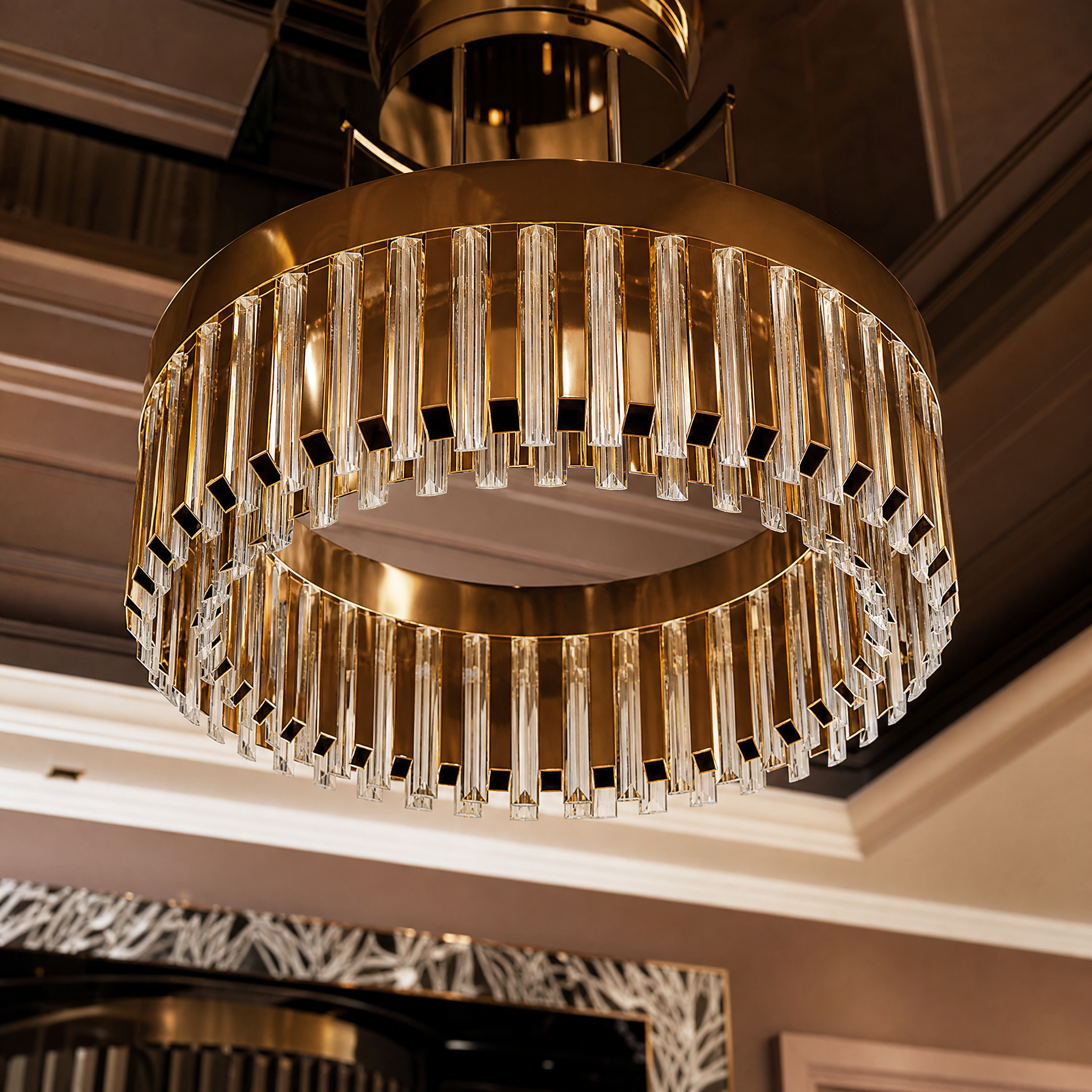 Skylar Luxury Circular Chandelier close-up craftsmanship detail image by VORELLI